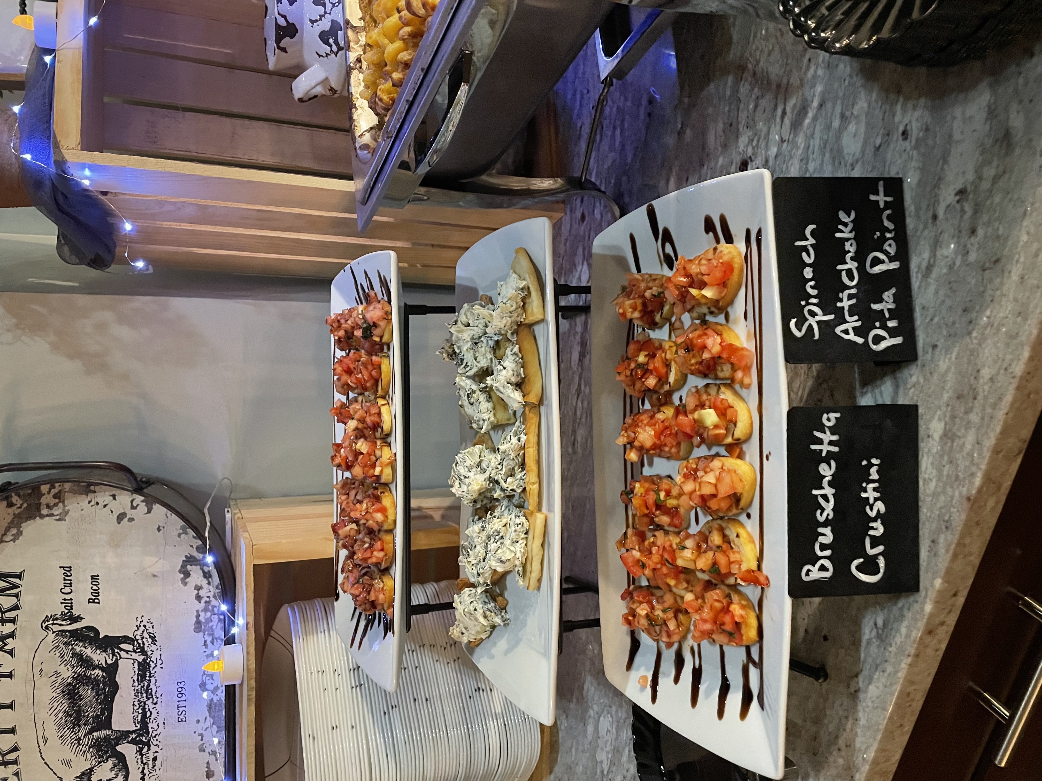 a tray of food on a table