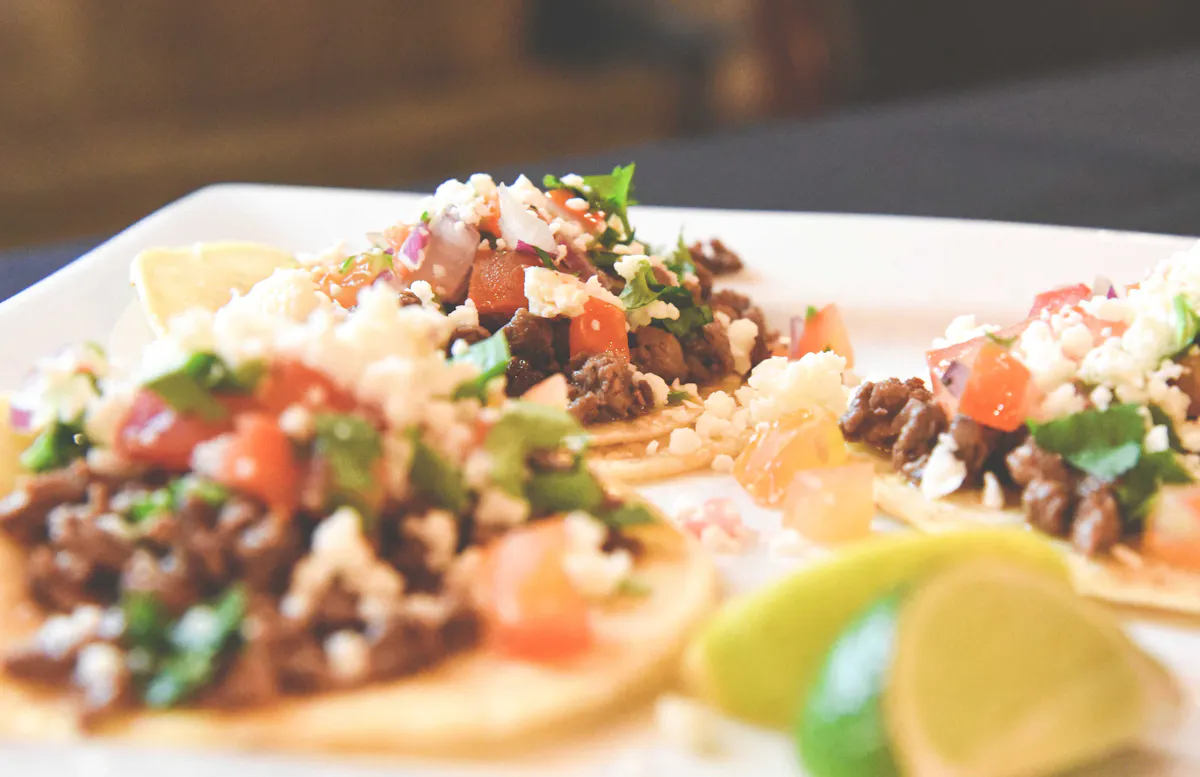 a close up of a plate of food