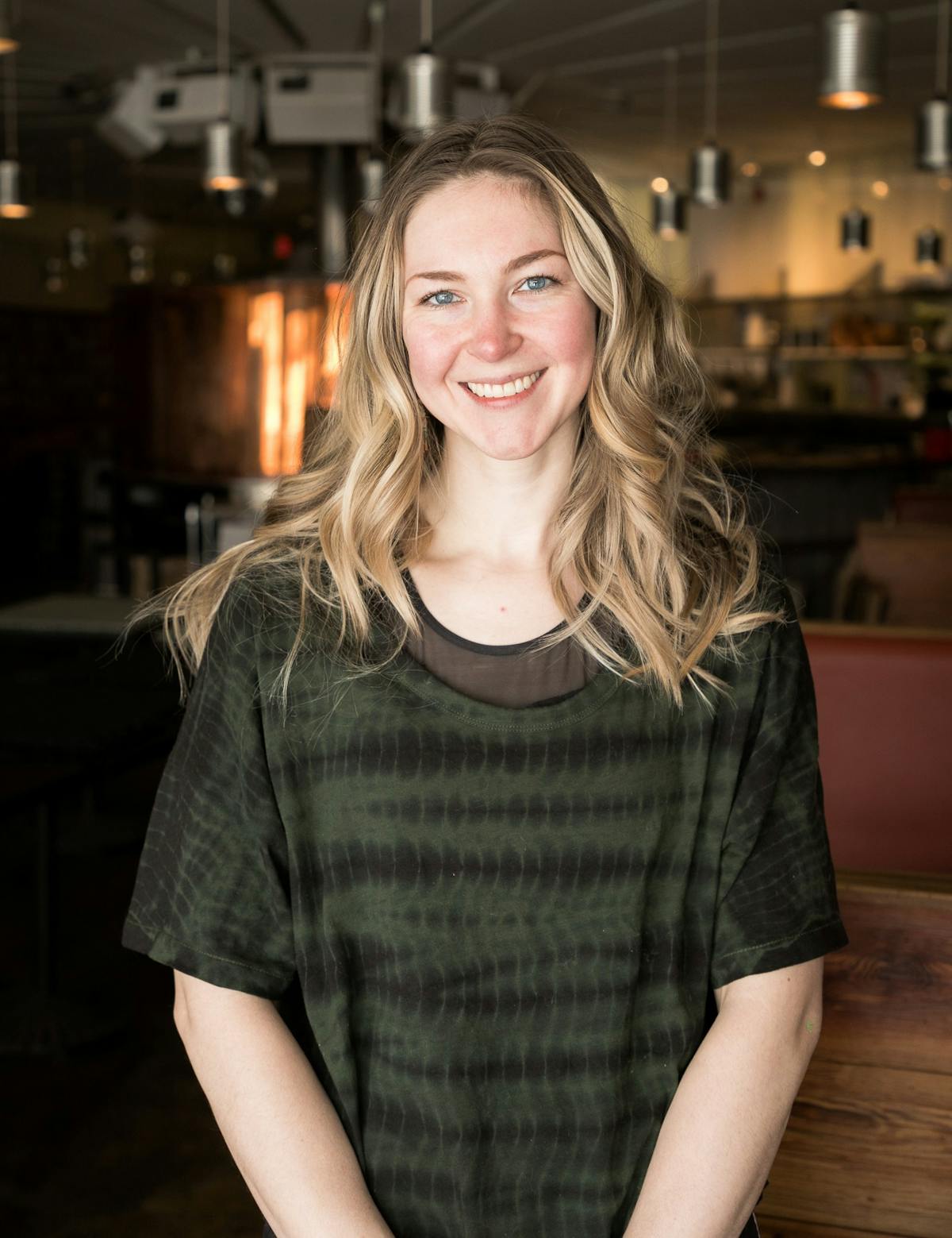 a woman smiling for the camera