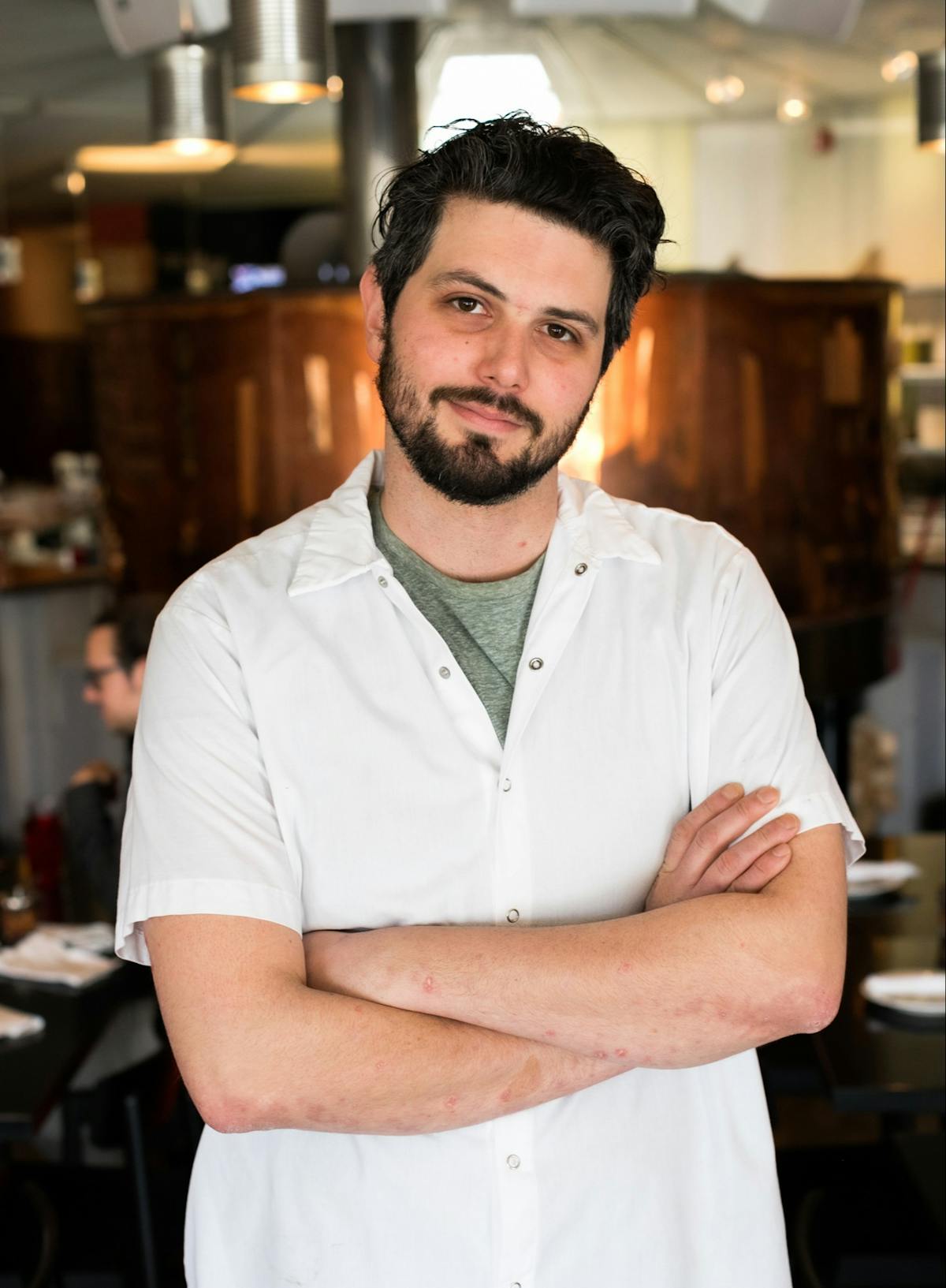 a man looking at the camera