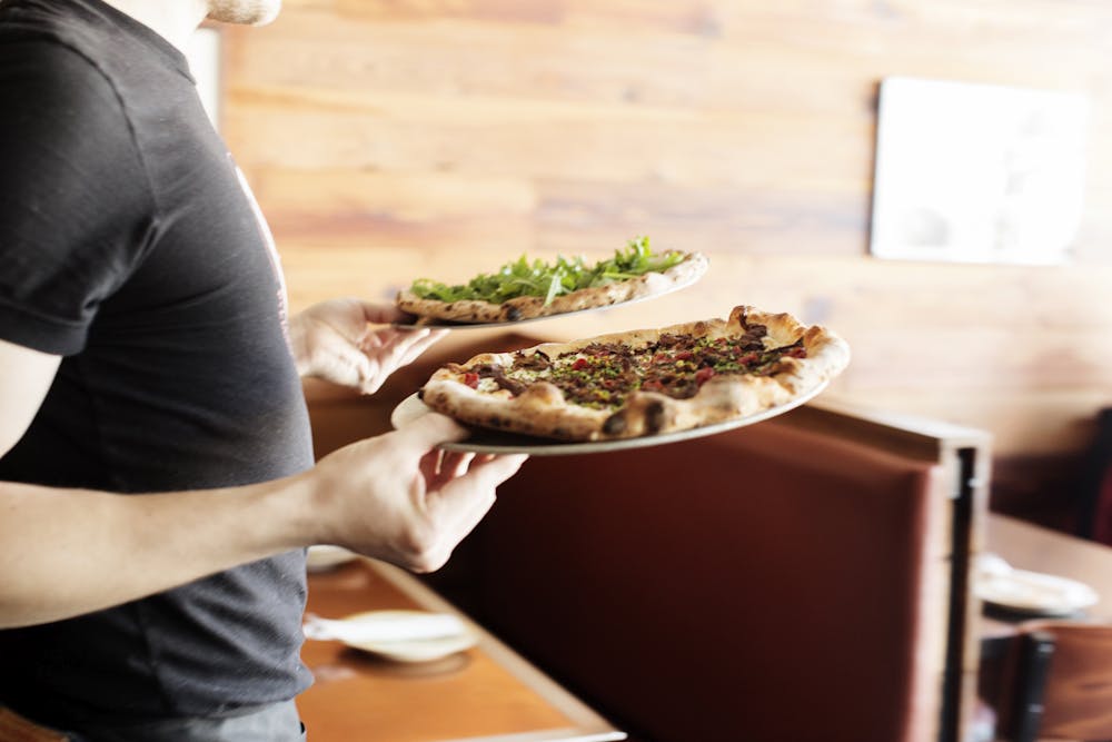 a person preparing food in a kitchen
