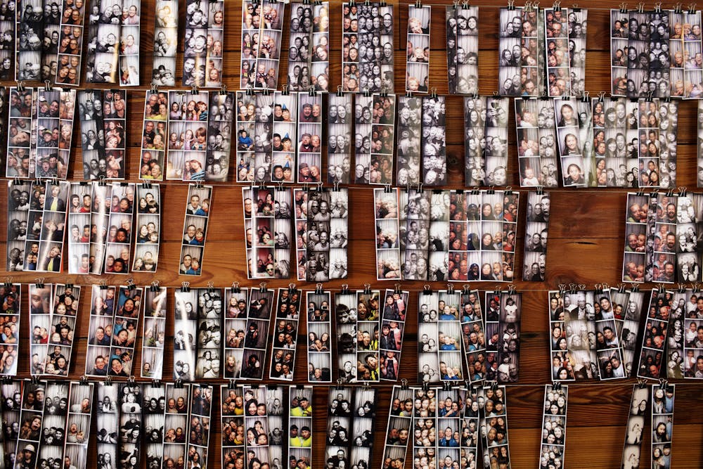 a close up of a book shelf