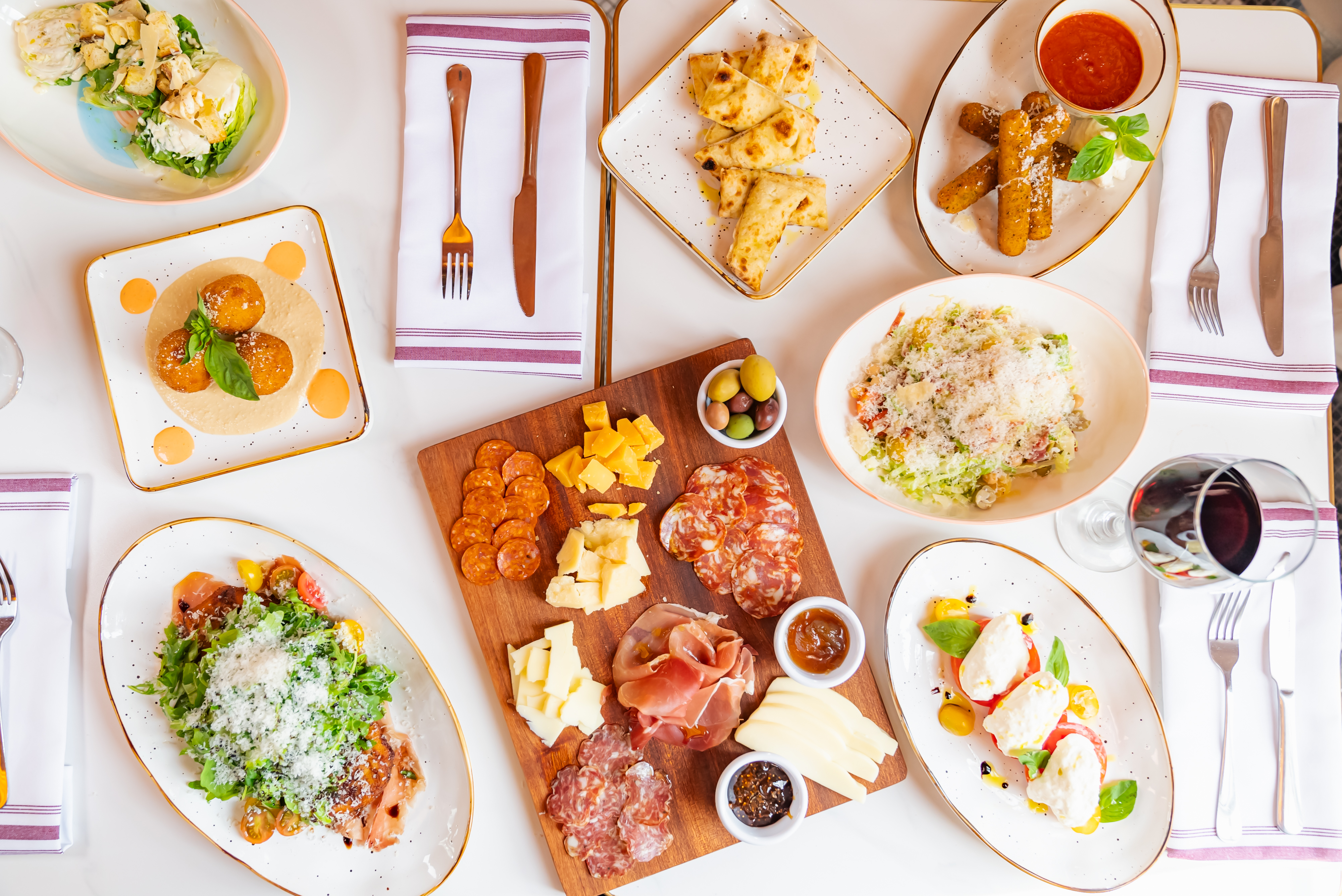 a bunch of different types of food on a plate