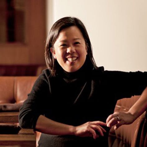 a person sitting on a table