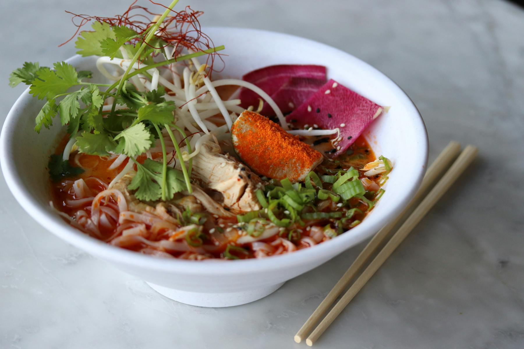 a bowl of food on a plate