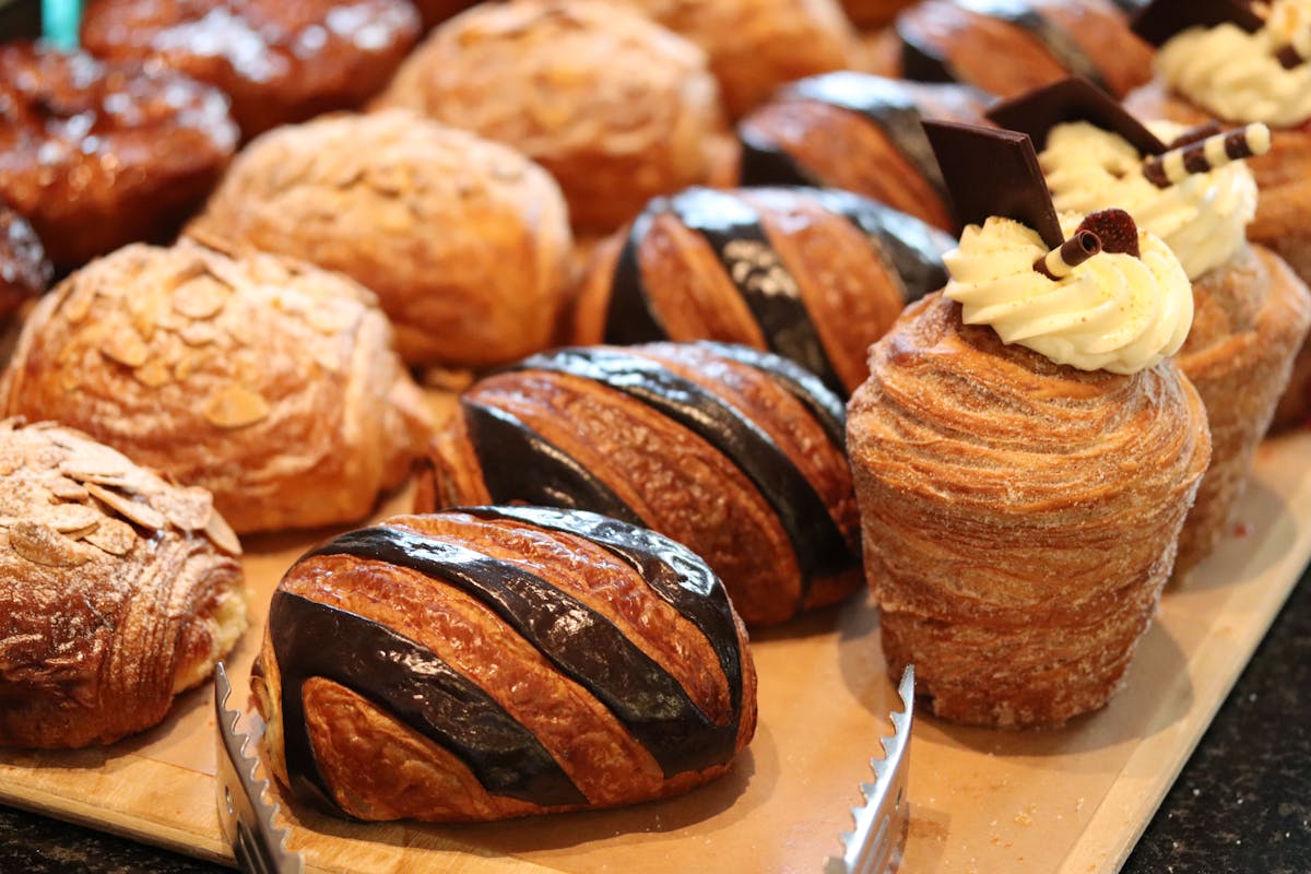 a close up of food