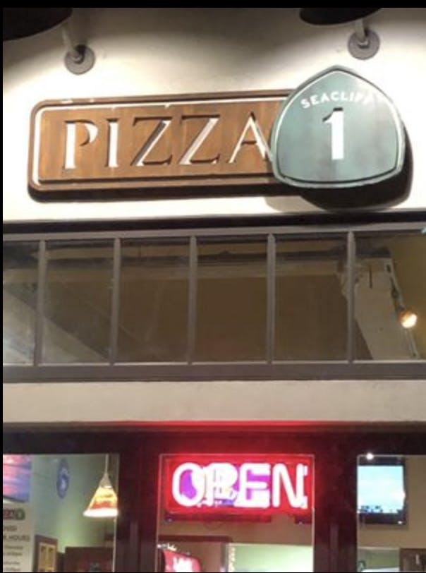 a sign above a store