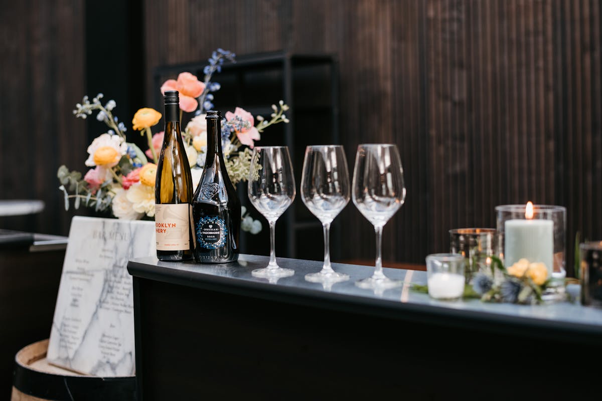 a bottle of wine on a table