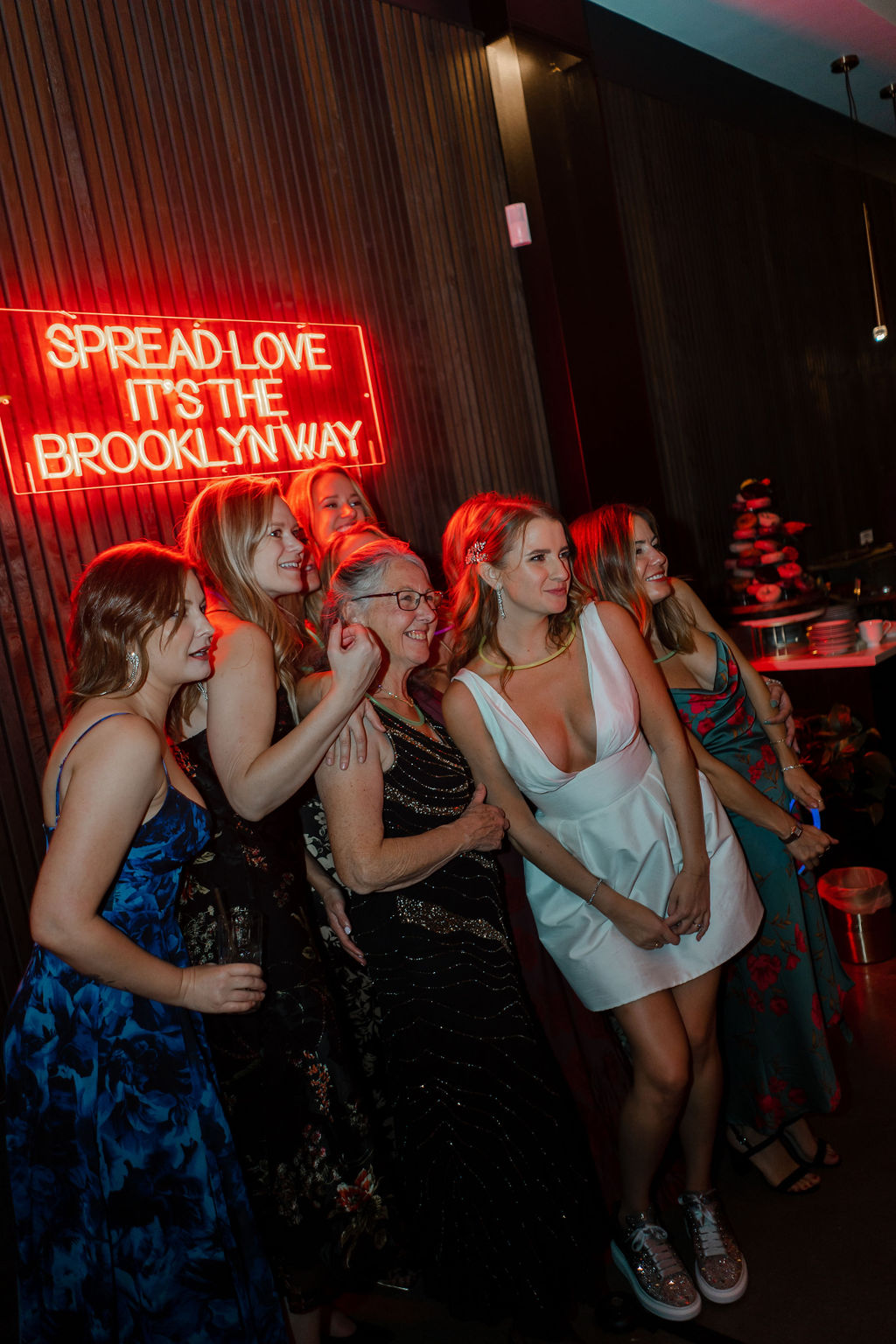 A bride and her wedding party enjoying the best brooklyn all inclusive wedding venue