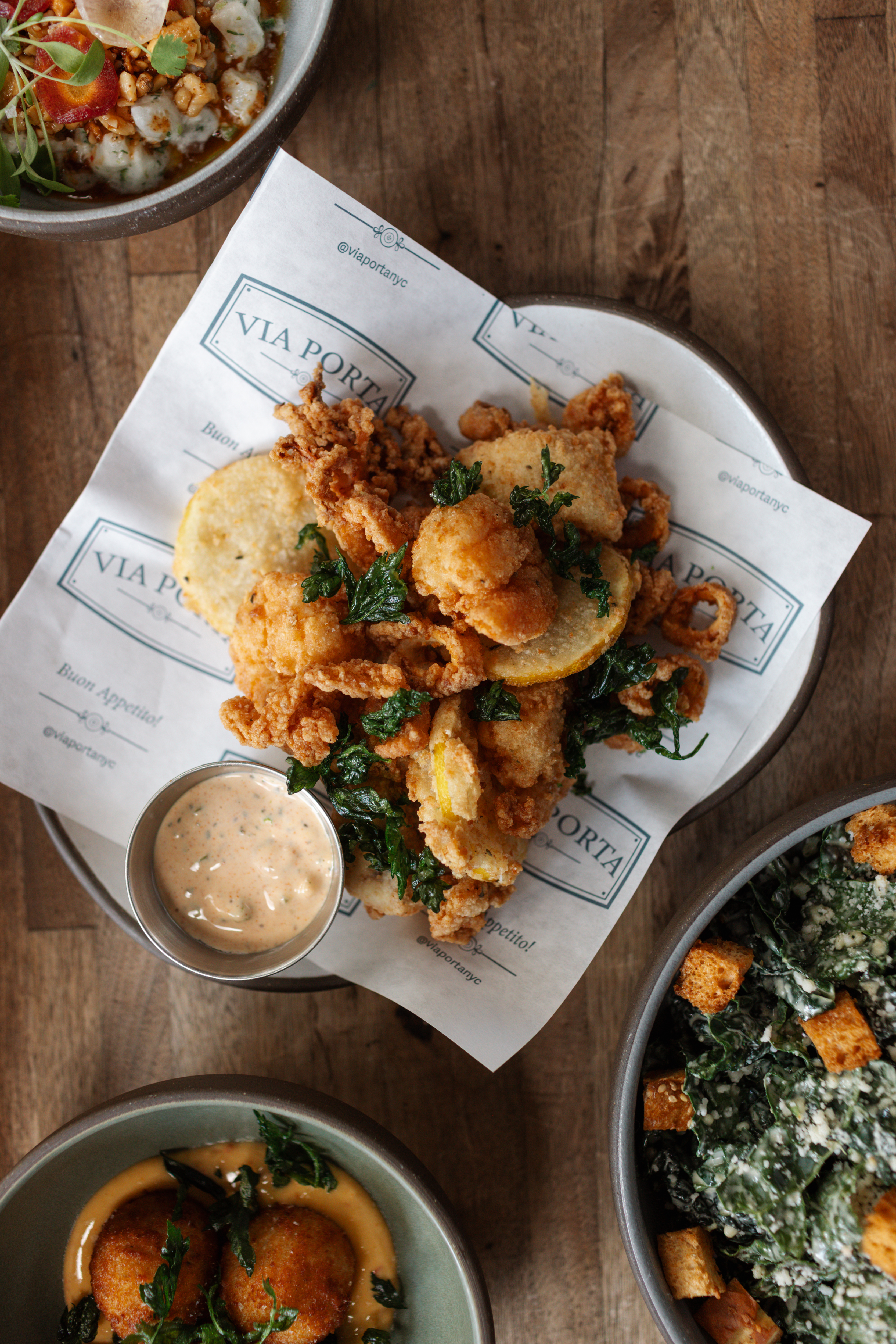 a plate of food on a table