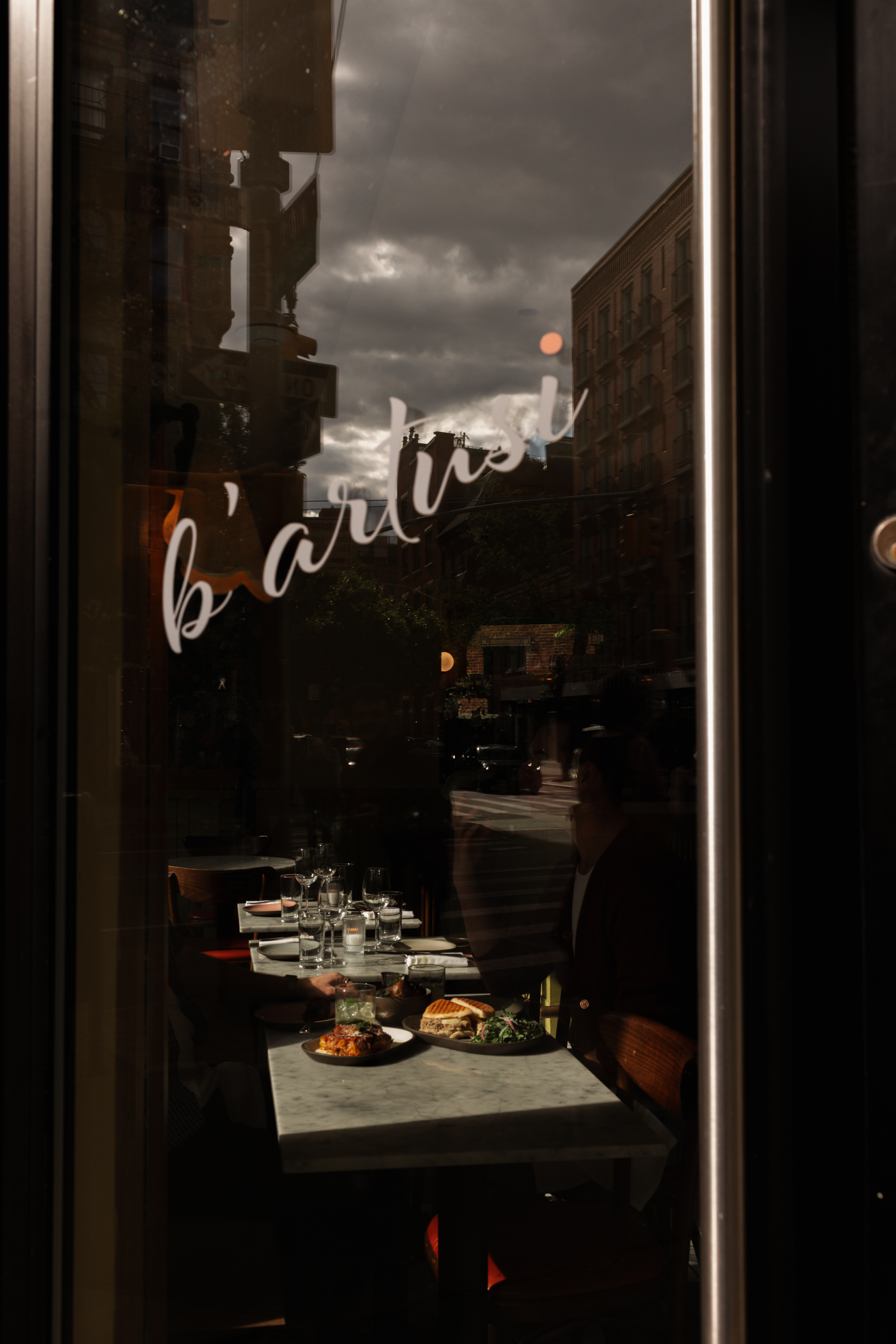 a window of a restaurant