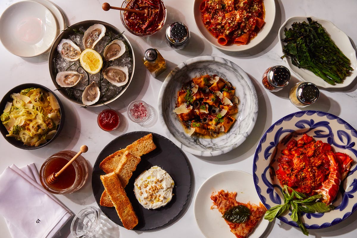 a bowl filled with different types of food on a table