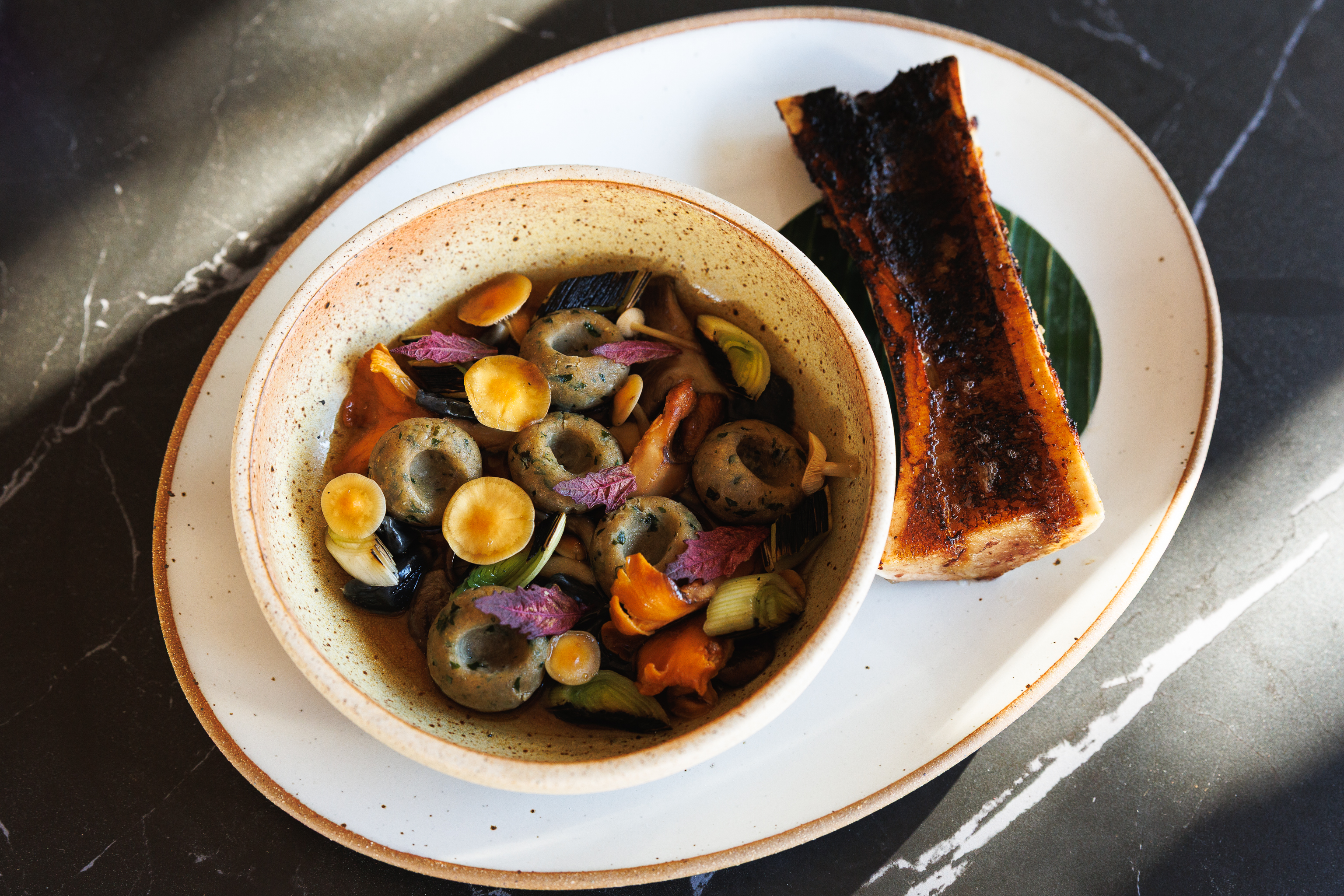 a bowl of food on a plate