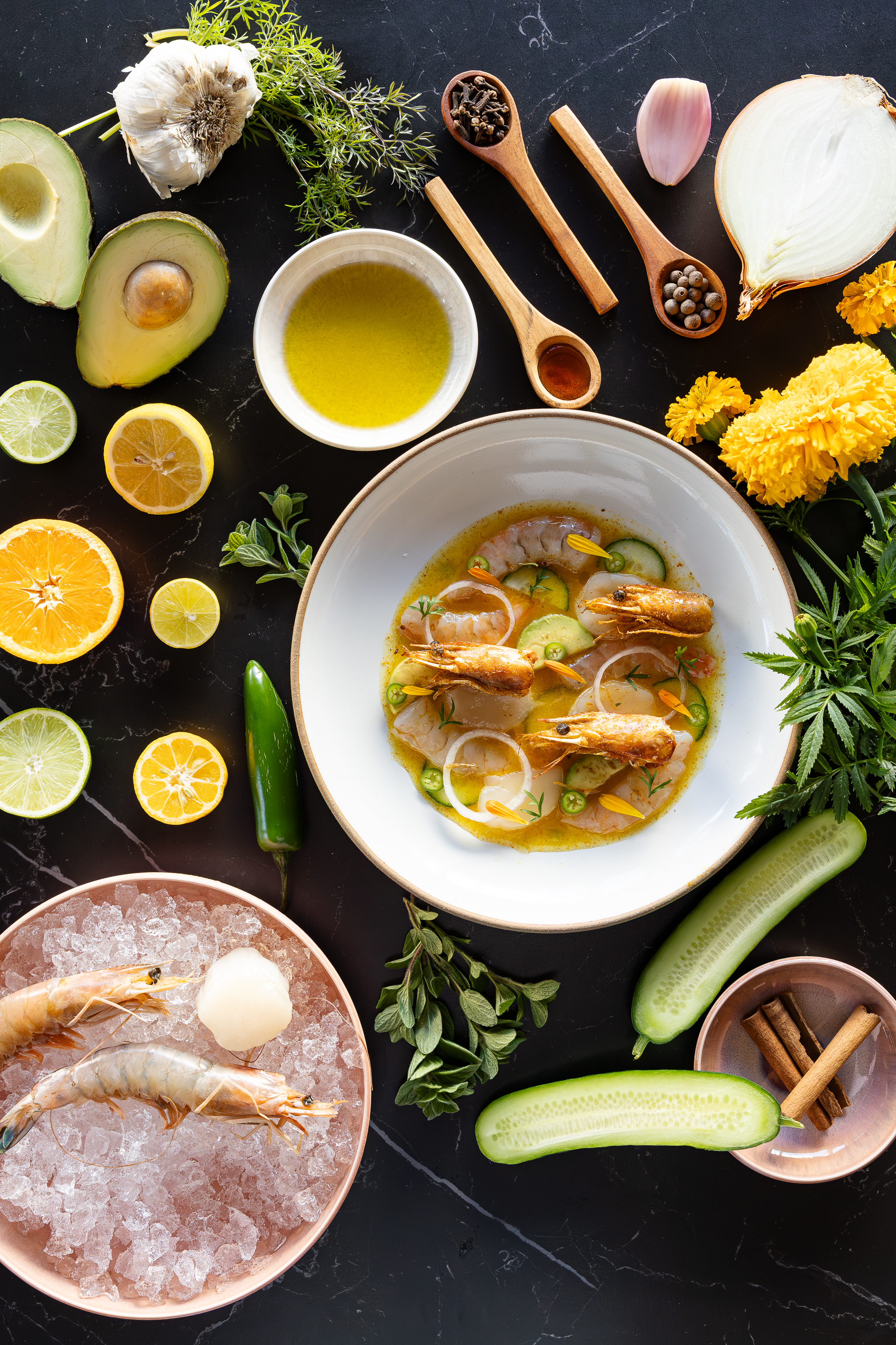 a bunch of food on a plate