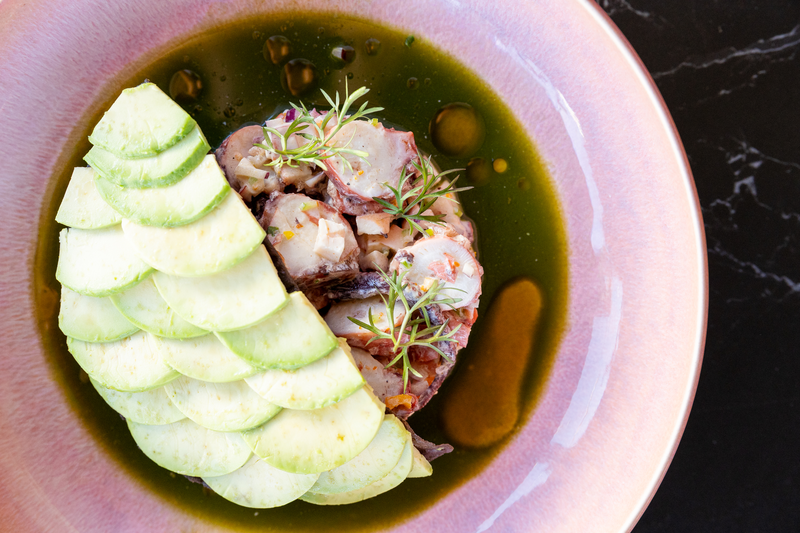 a bowl of food on a plate