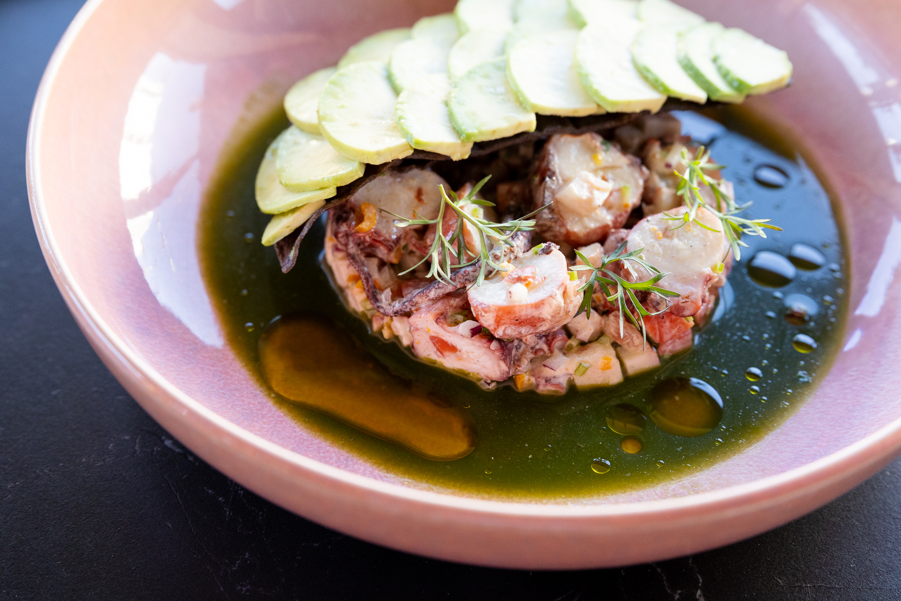 a bowl of food on a plate