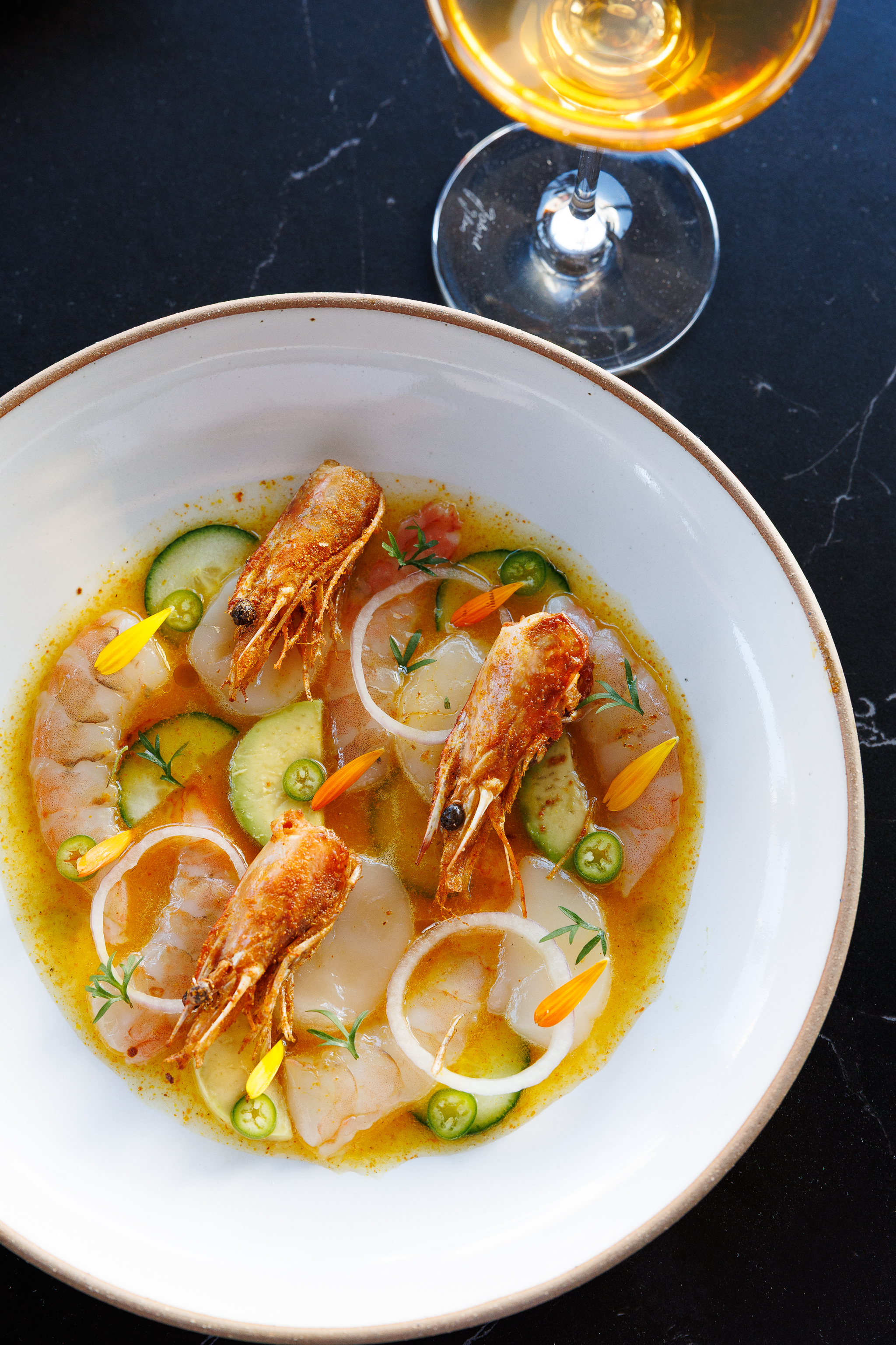 a plate of food on a table