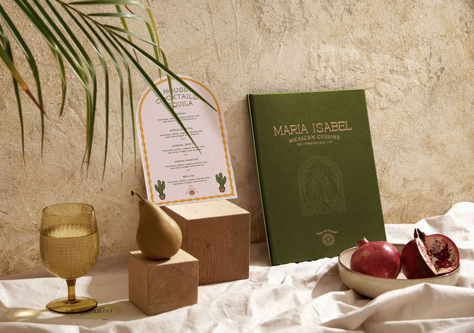 a stack of flyers on a table