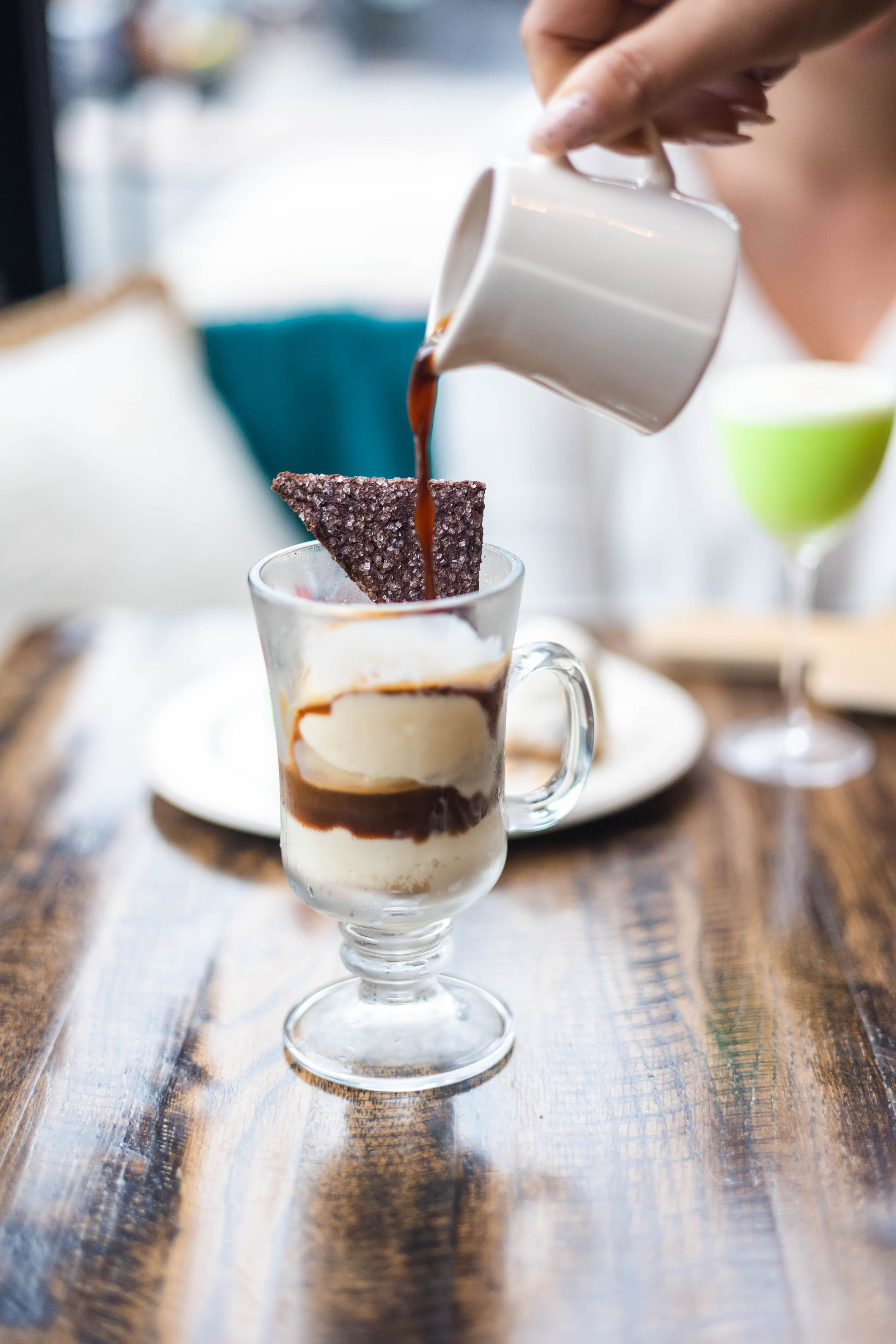 a cup of coffee on a table