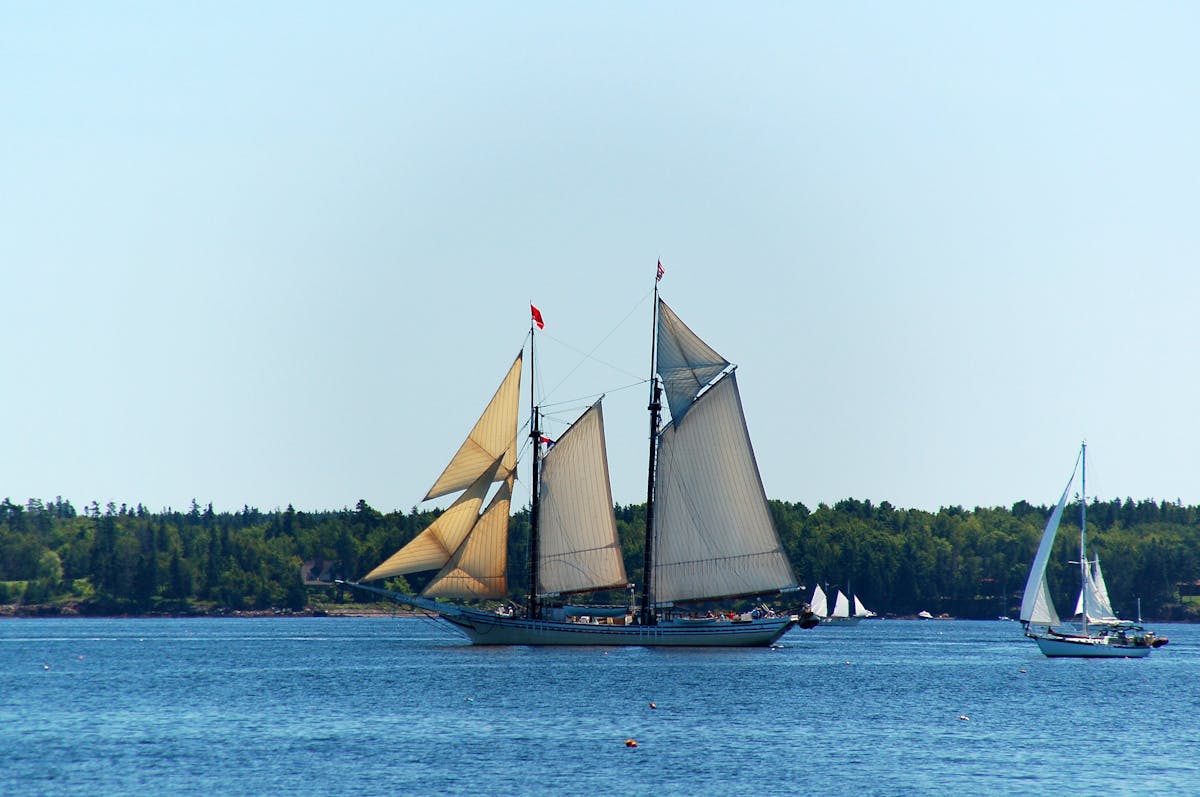 a small boat in a large body of water