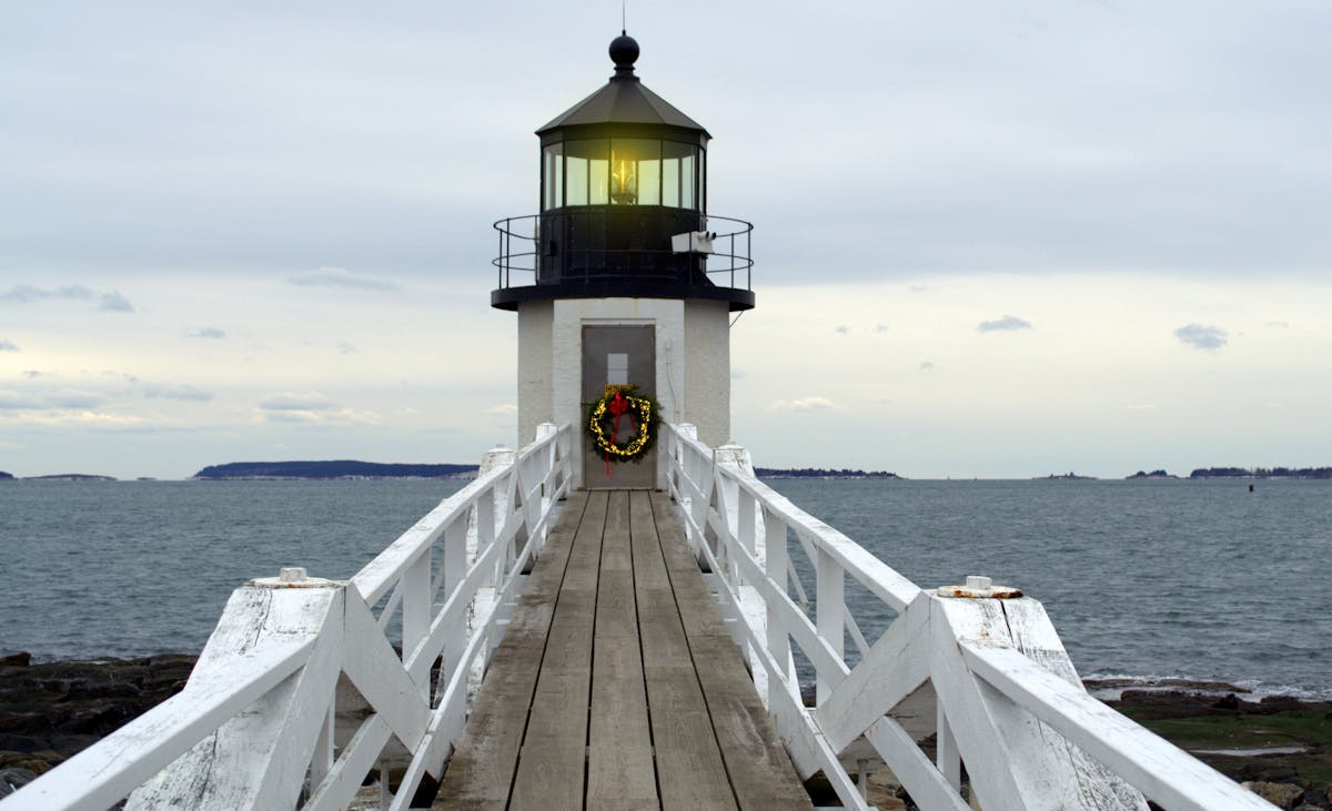 Brant Point Light over a body of water