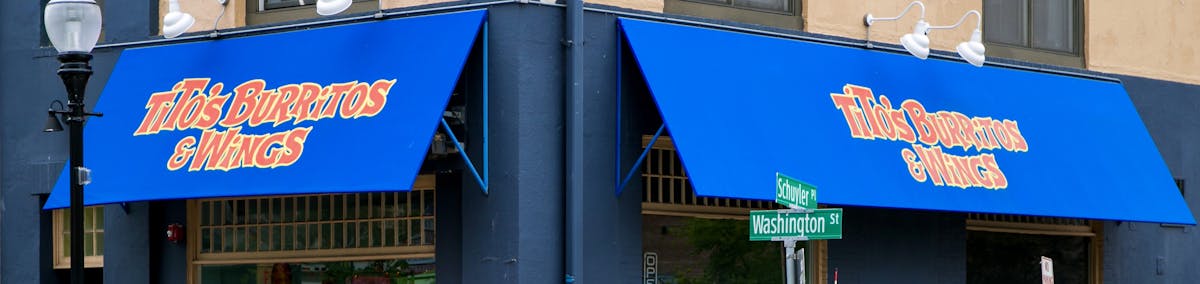 a sign on the side of a building