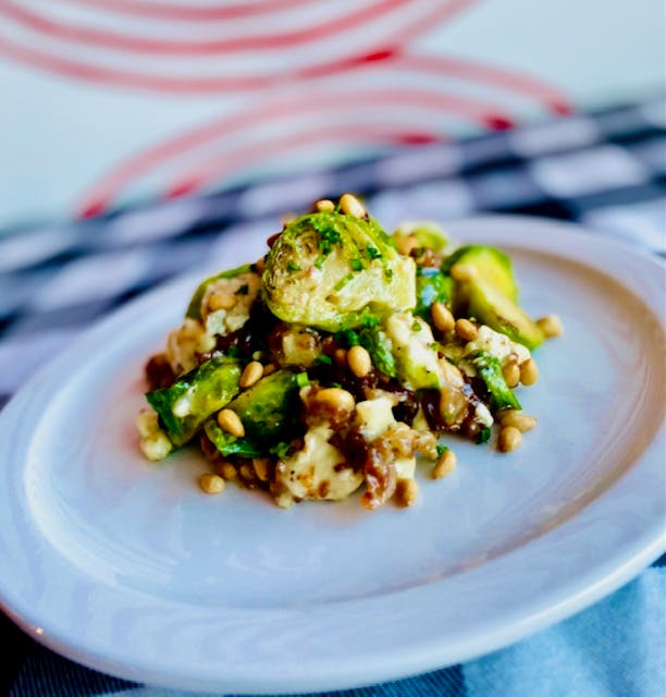 a plate of food with broccoli