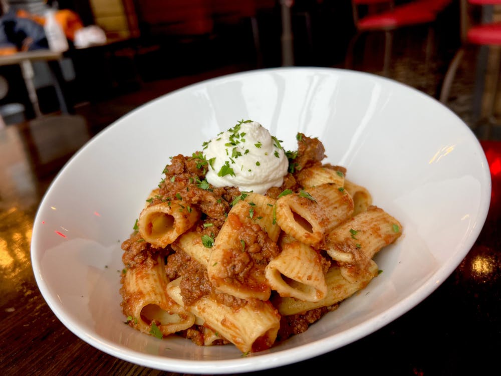 a plate of food on a table