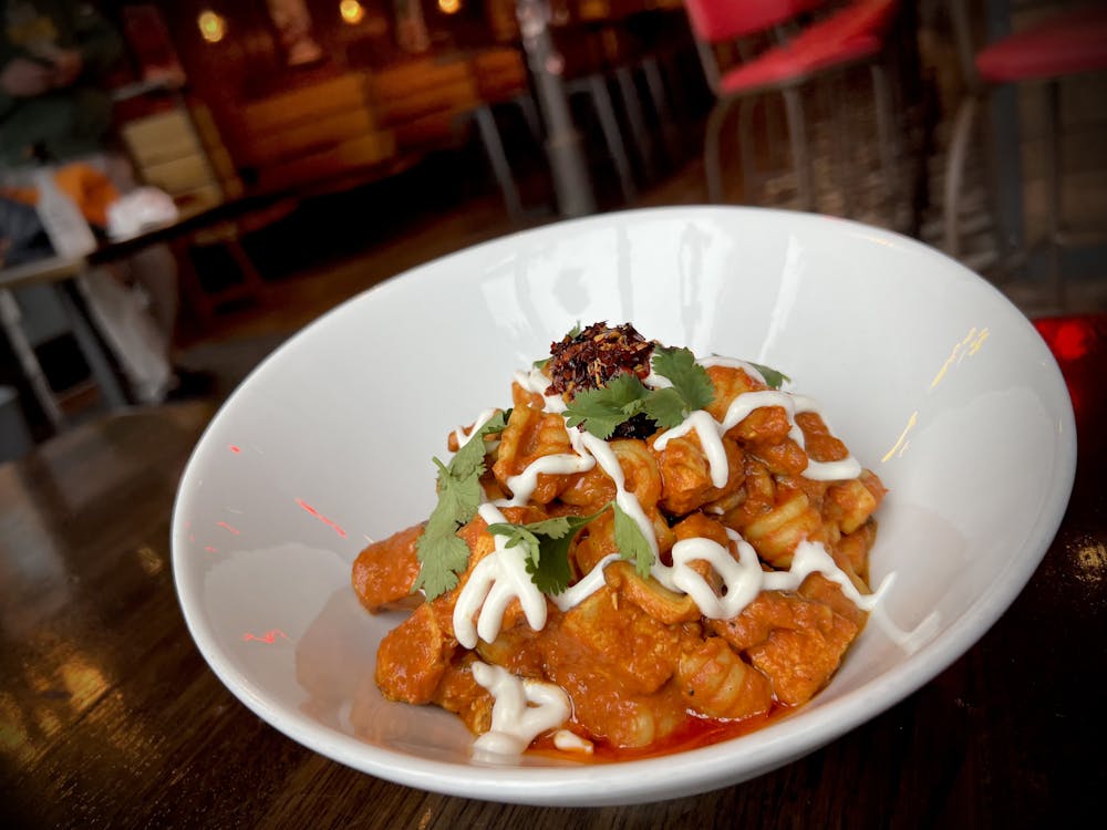 a close up of a plate of food on a table