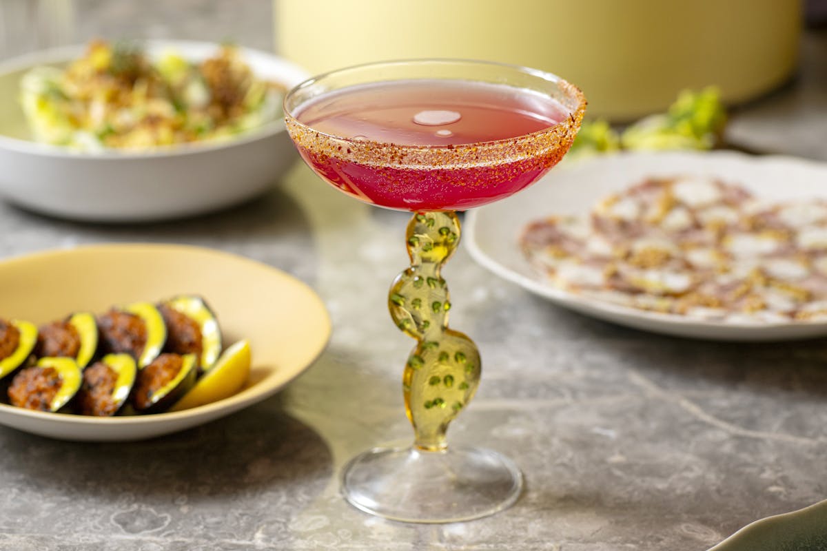 a close up of a drink