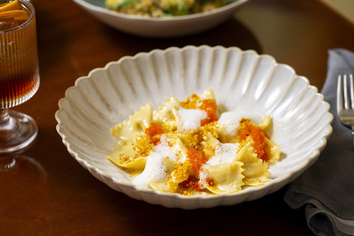 a close up of a plate of food on a table