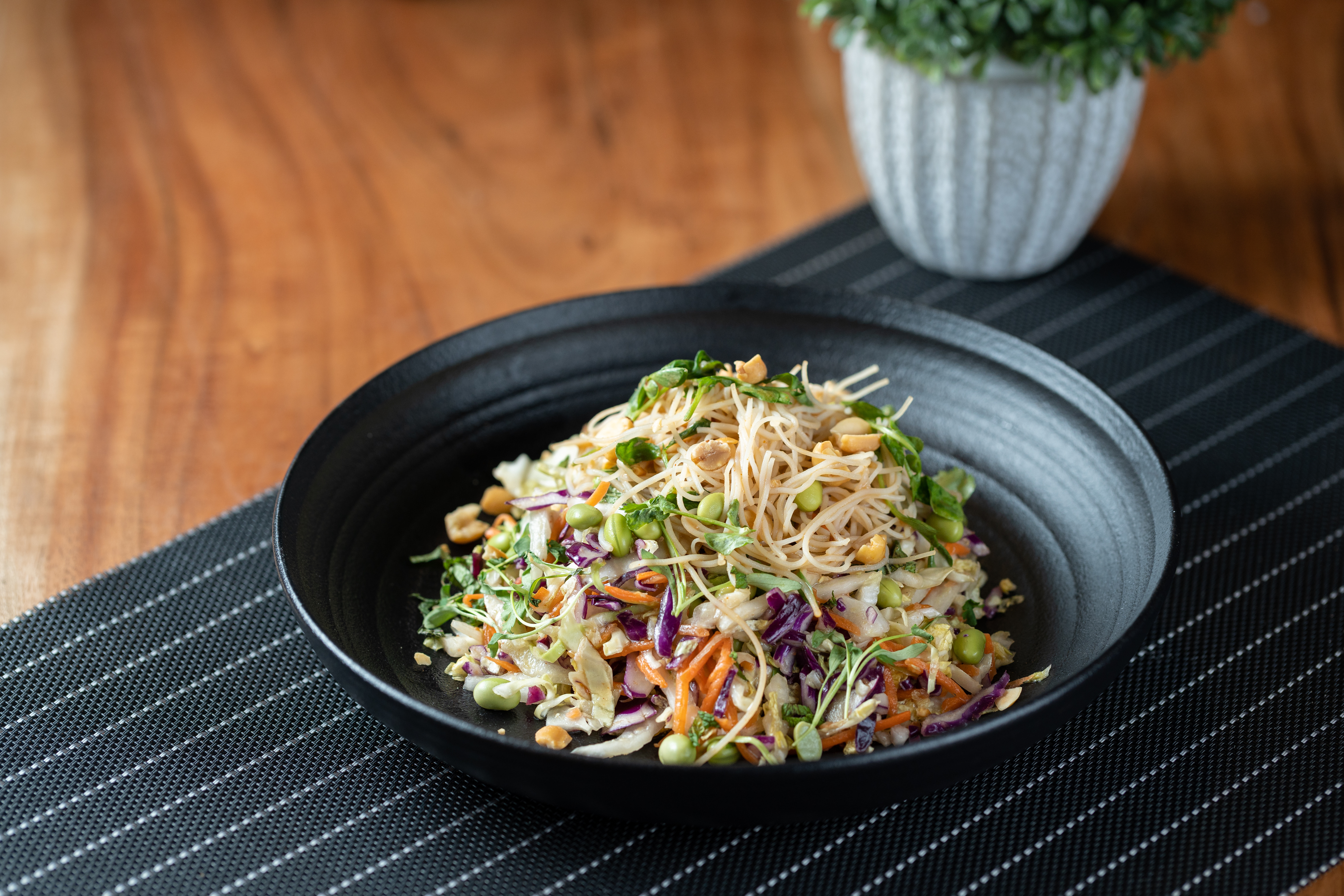 a bowl of food on a table
