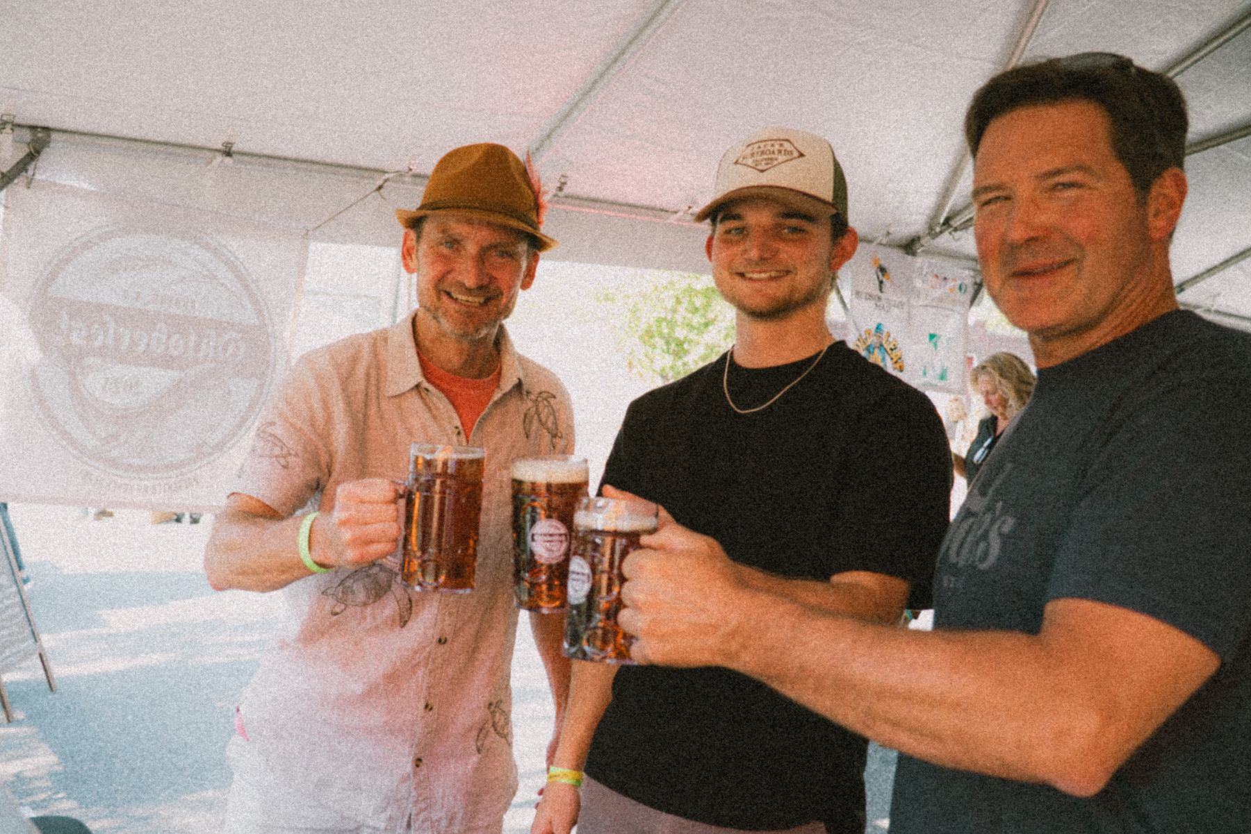 Hudson Oktoberfest event and performers at Upper Depot Brewing Co. in Hudson, New York.