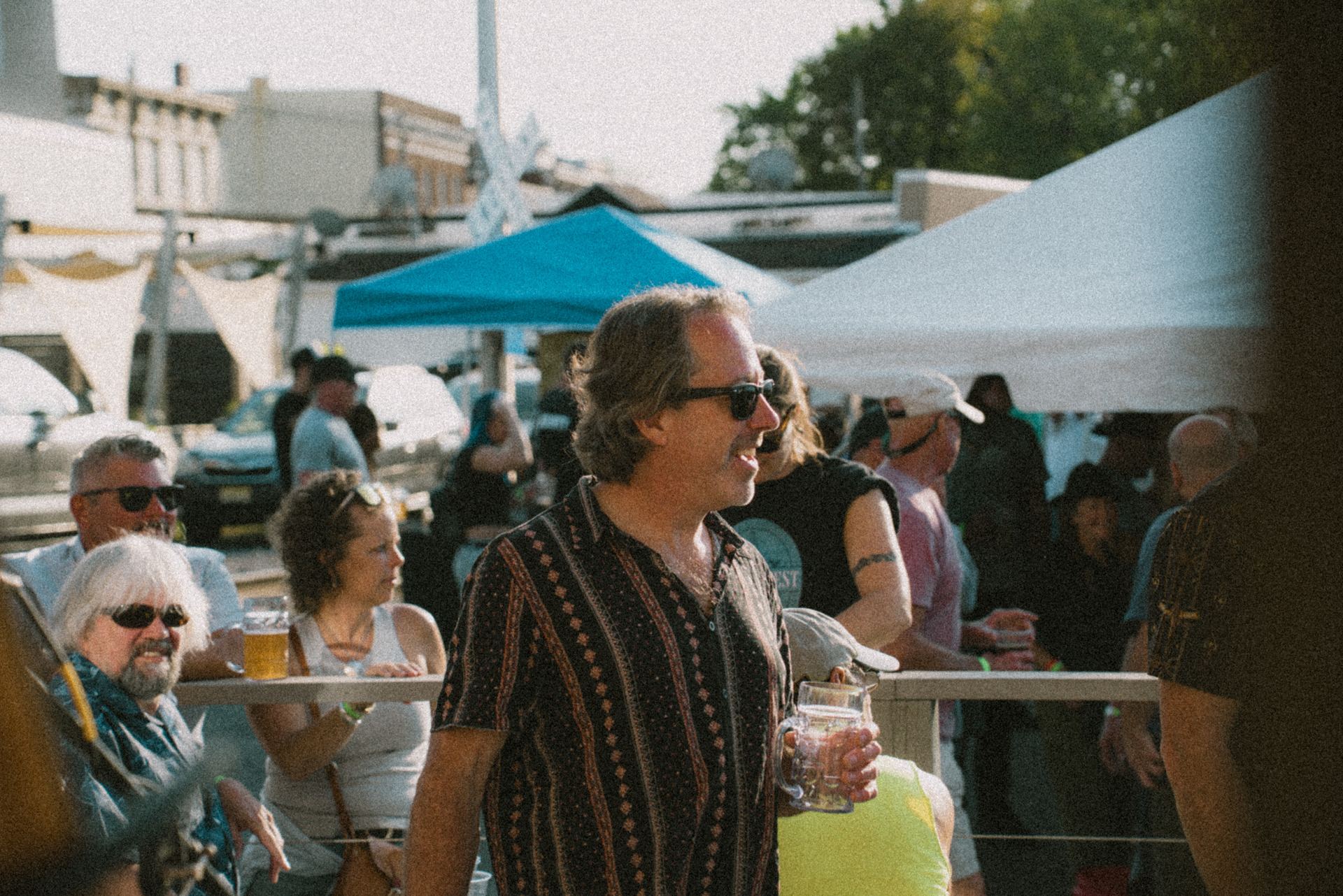 Hudson Oktoberfest event and performers at Upper Depot Brewing Co. in Hudson, New York.