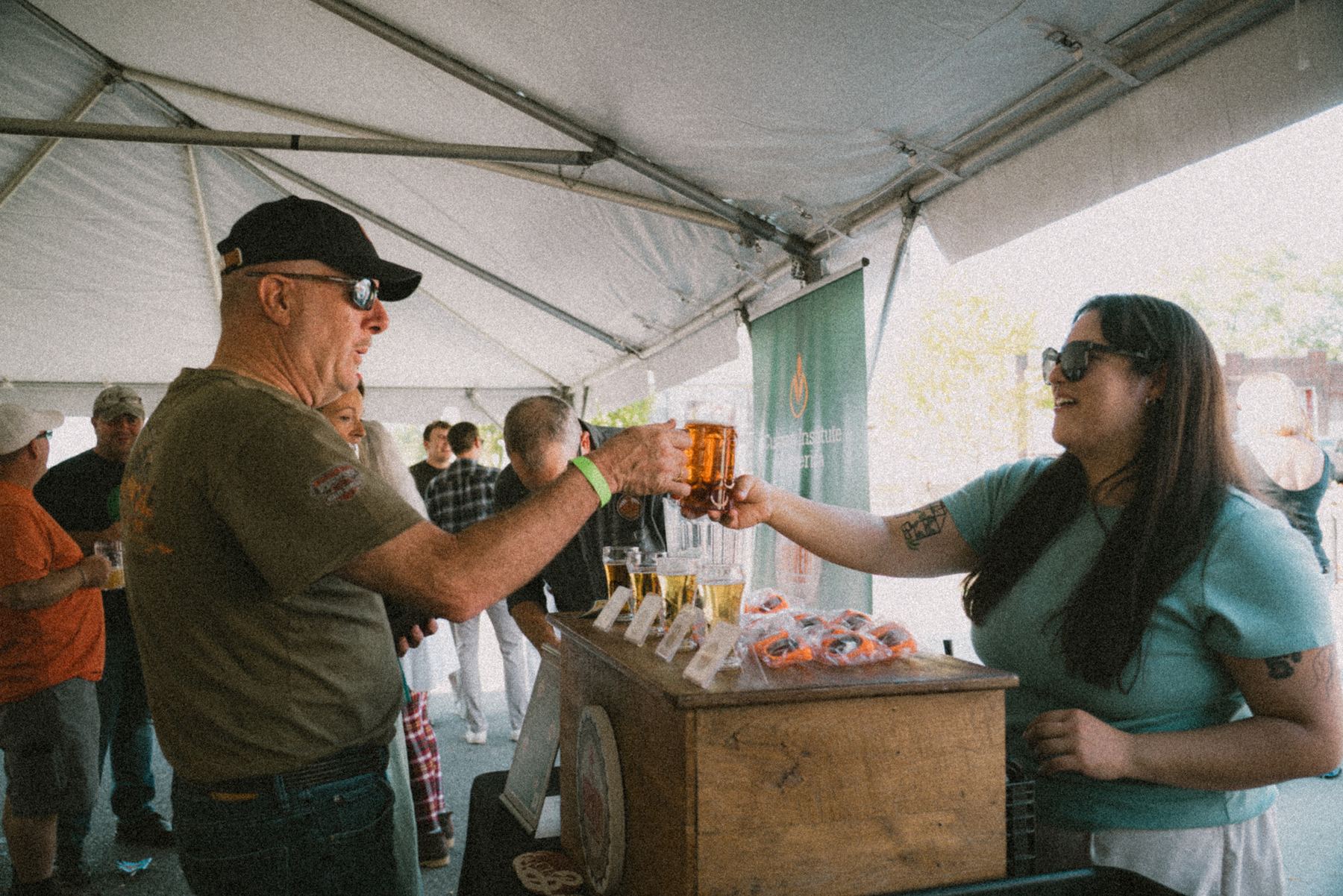 Hudson Oktoberfest event and performers at Upper Depot Brewing Co. in Hudson, New York.