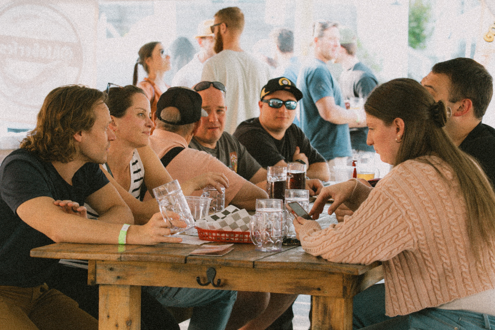 Hudson Oktoberfest event and performers at Upper Depot Brewing Co. in Hudson, New York.