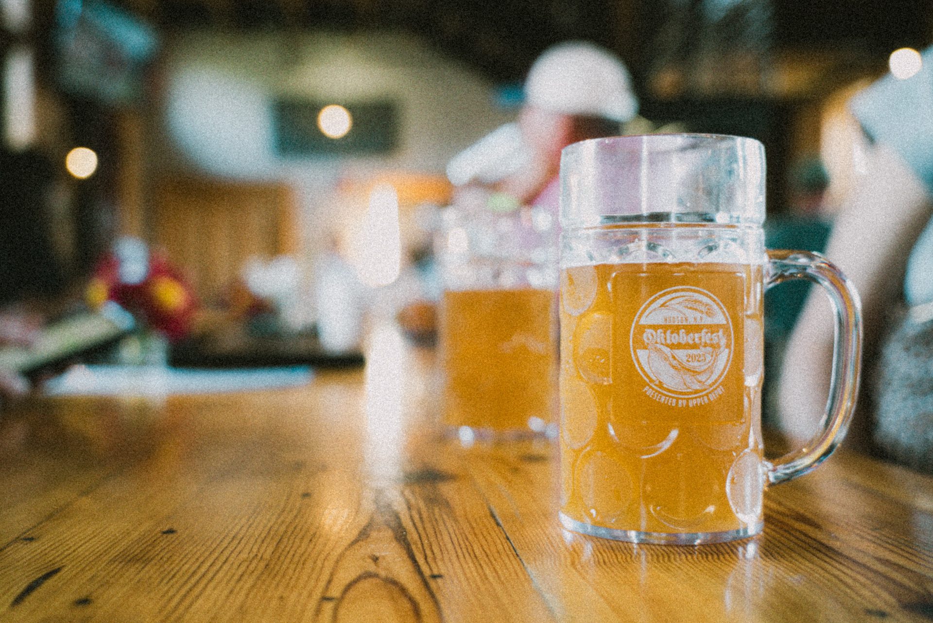 Hudson Oktoberfest event and performers at Upper Depot Brewing Co. in Hudson, New York.