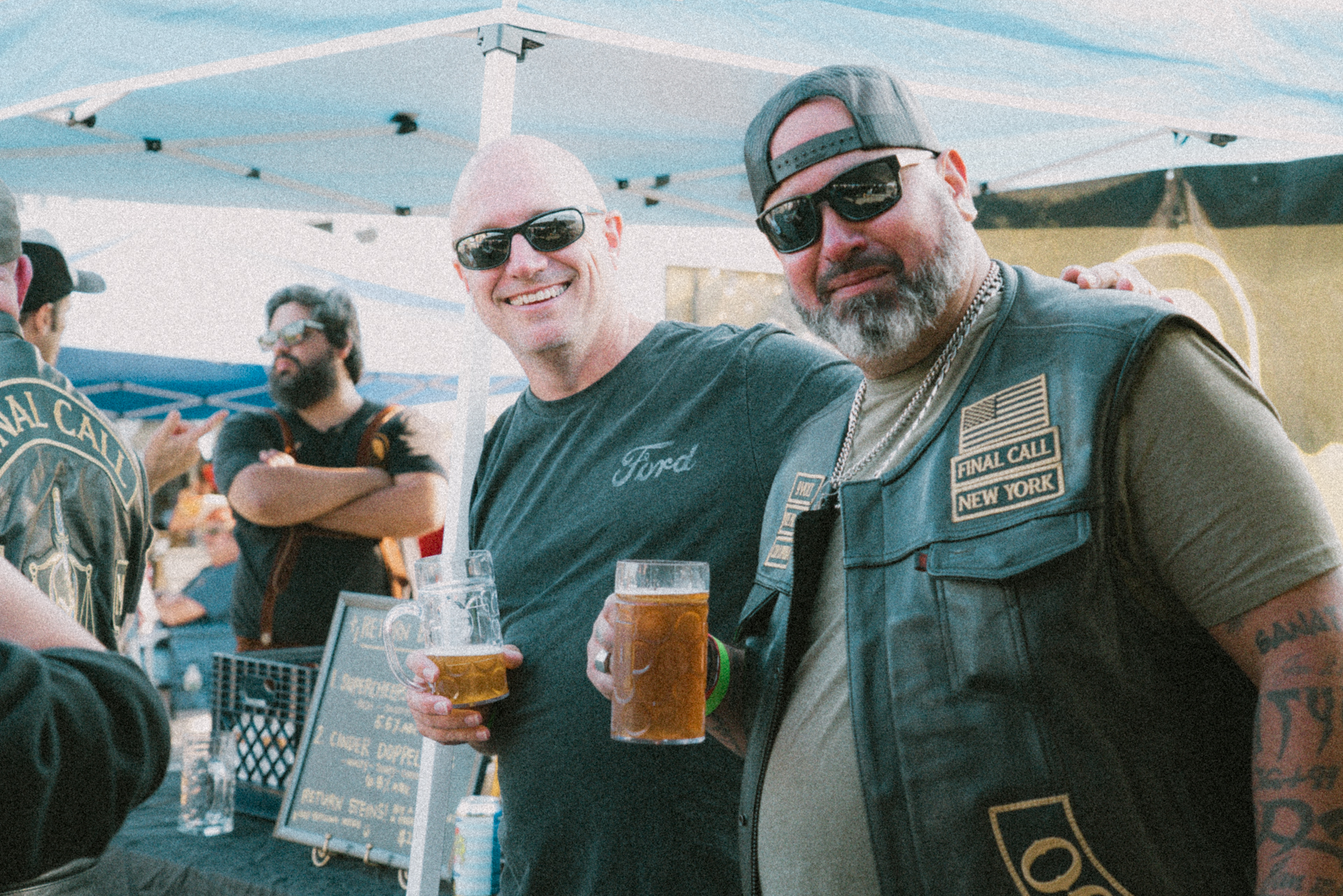 Hudson Oktoberfest event and performers at Upper Depot Brewing Co. in Hudson, New York.