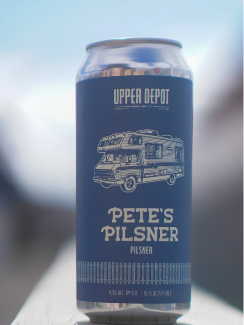Pete's Pilsner Can, Upper Depot Brewing Co., Hudson, NY