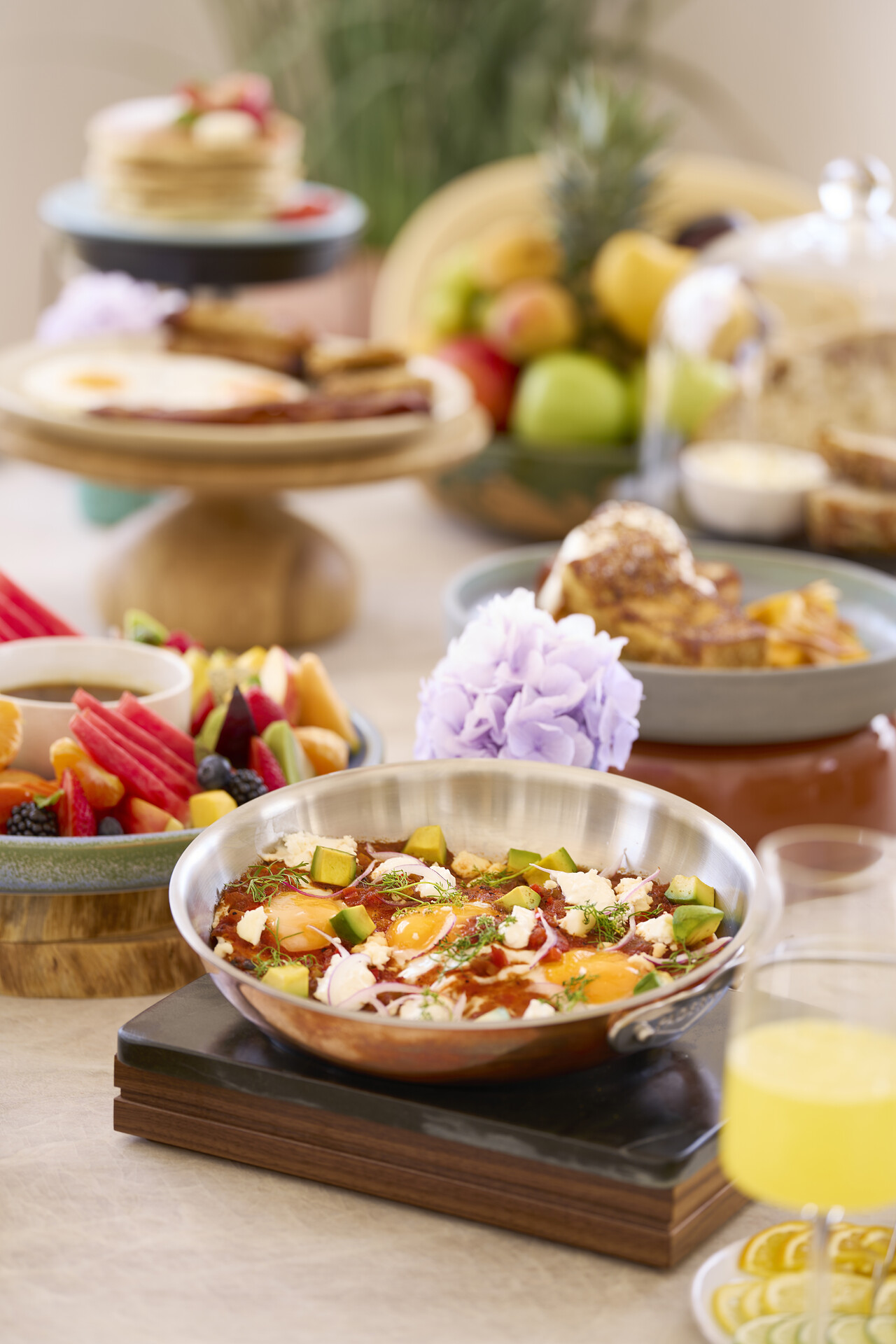 a tray of food on a table