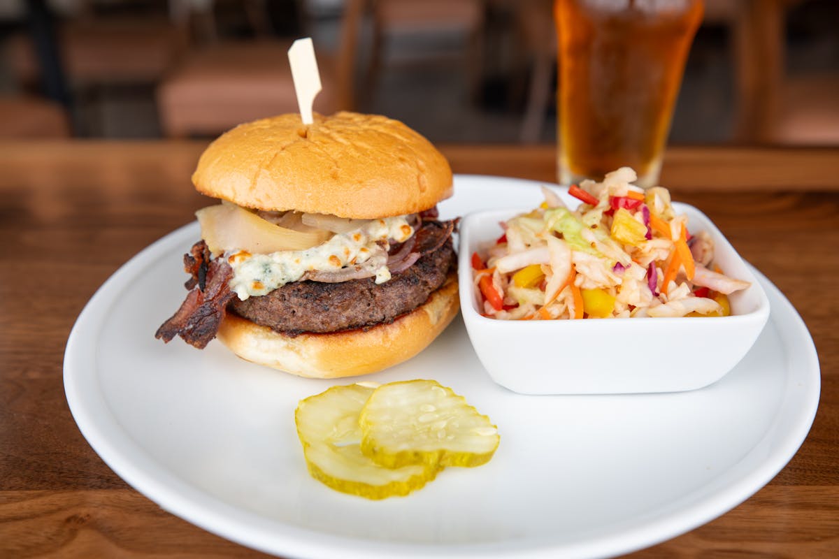 a close up of a sandwich on a plate