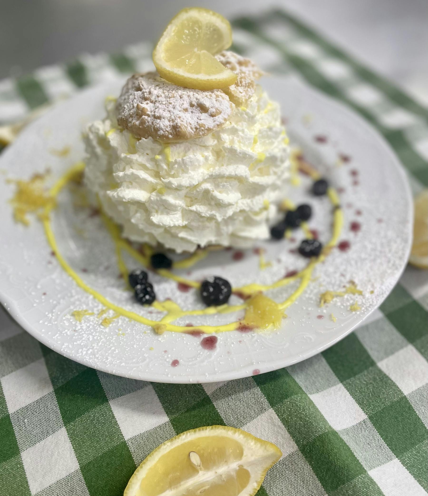 a piece of cake on a plate