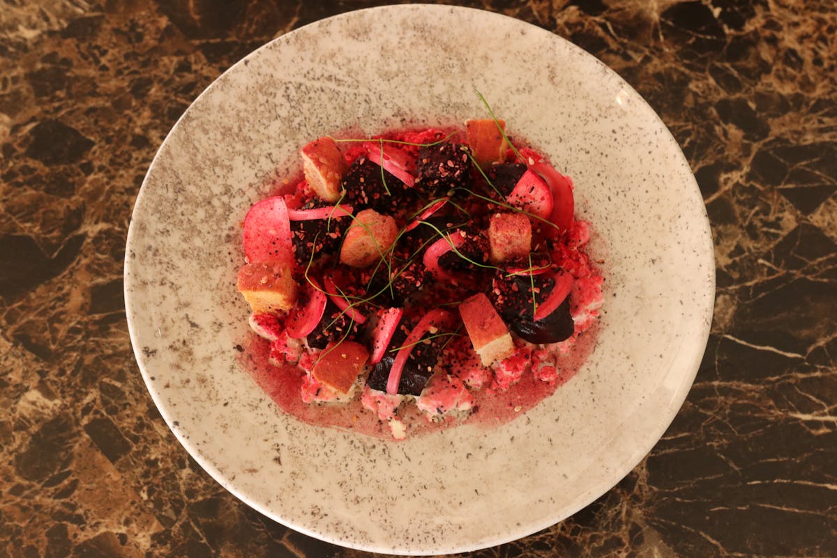 a bowl of food on a plate