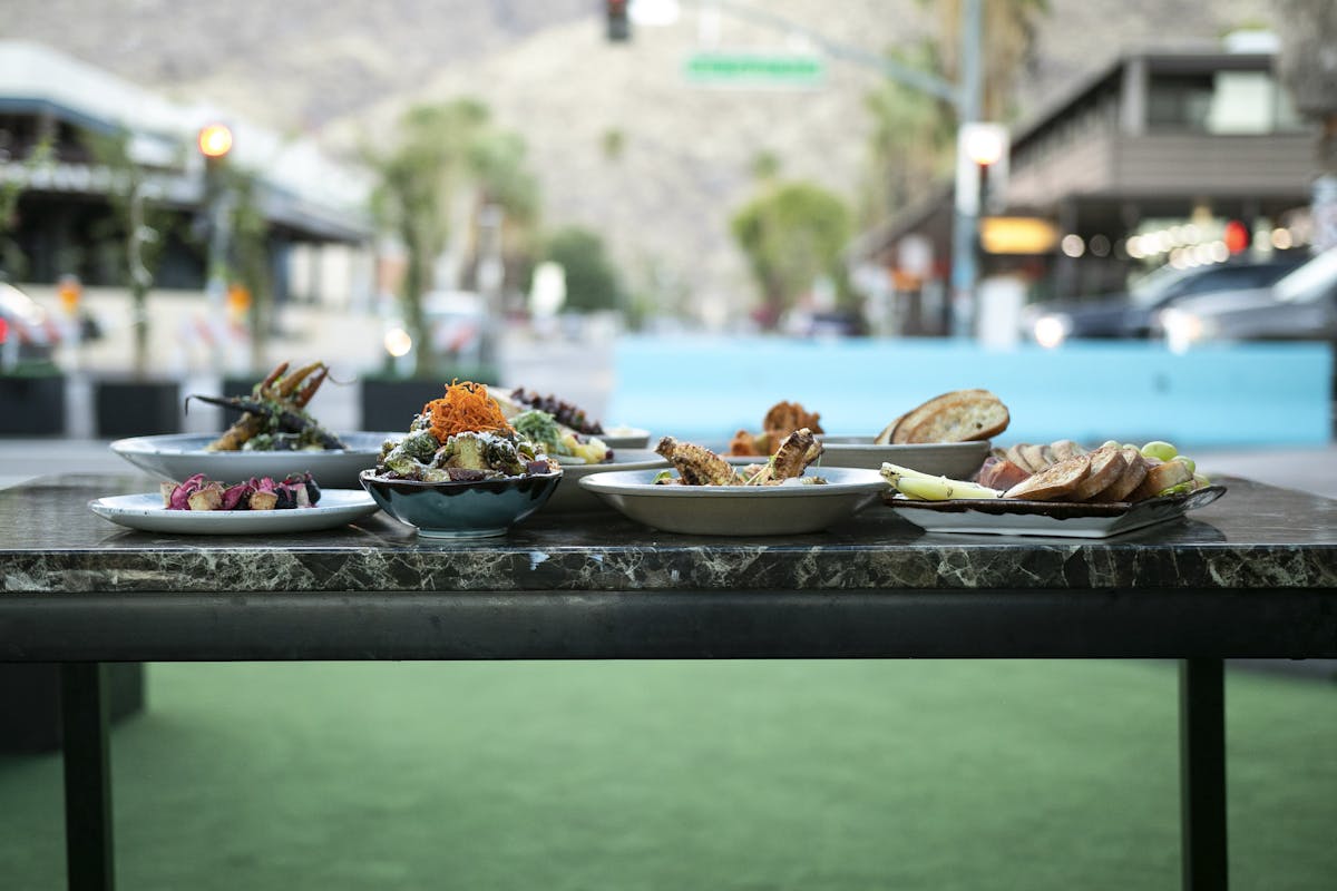 a plate of food on a table