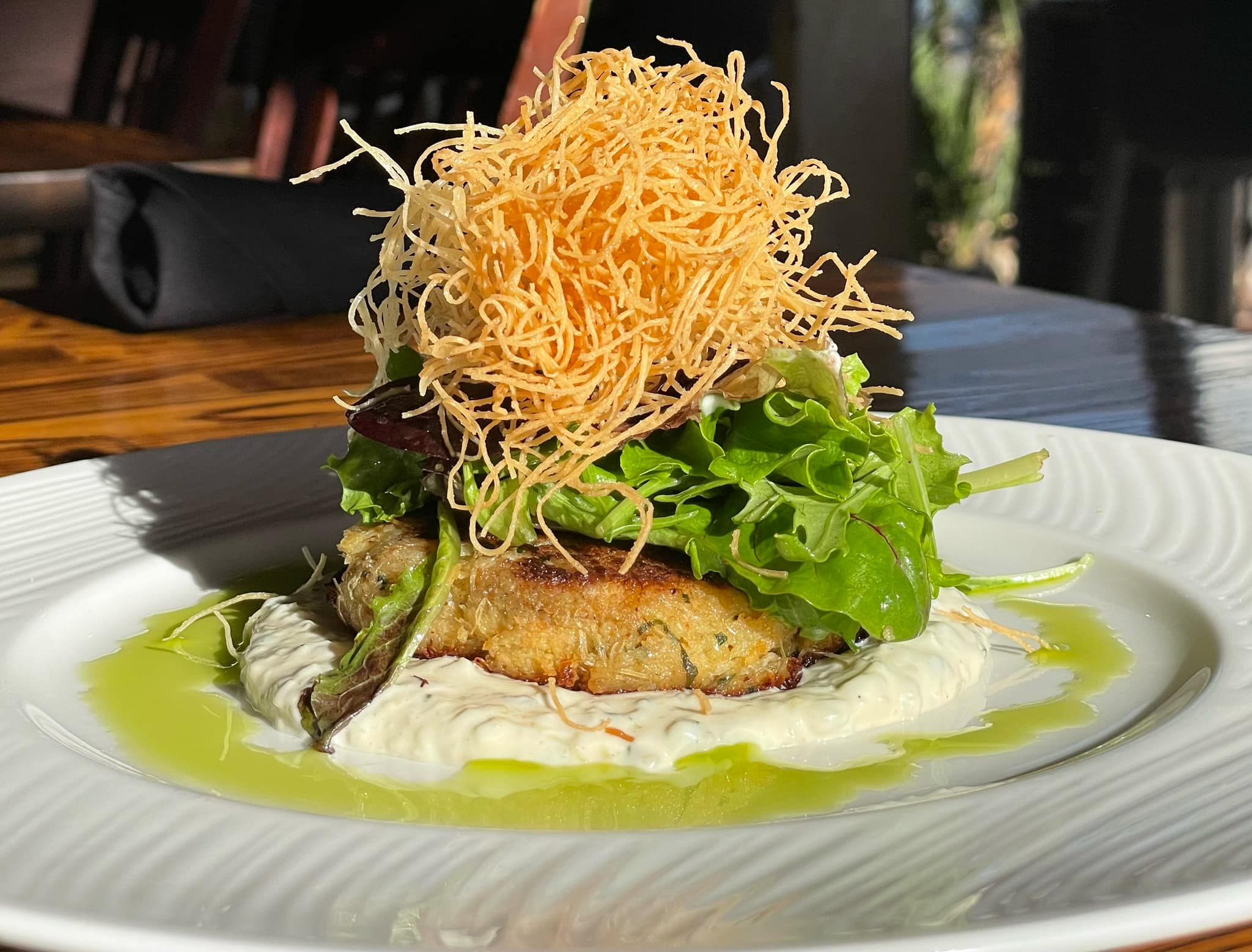 a plate of food on a table