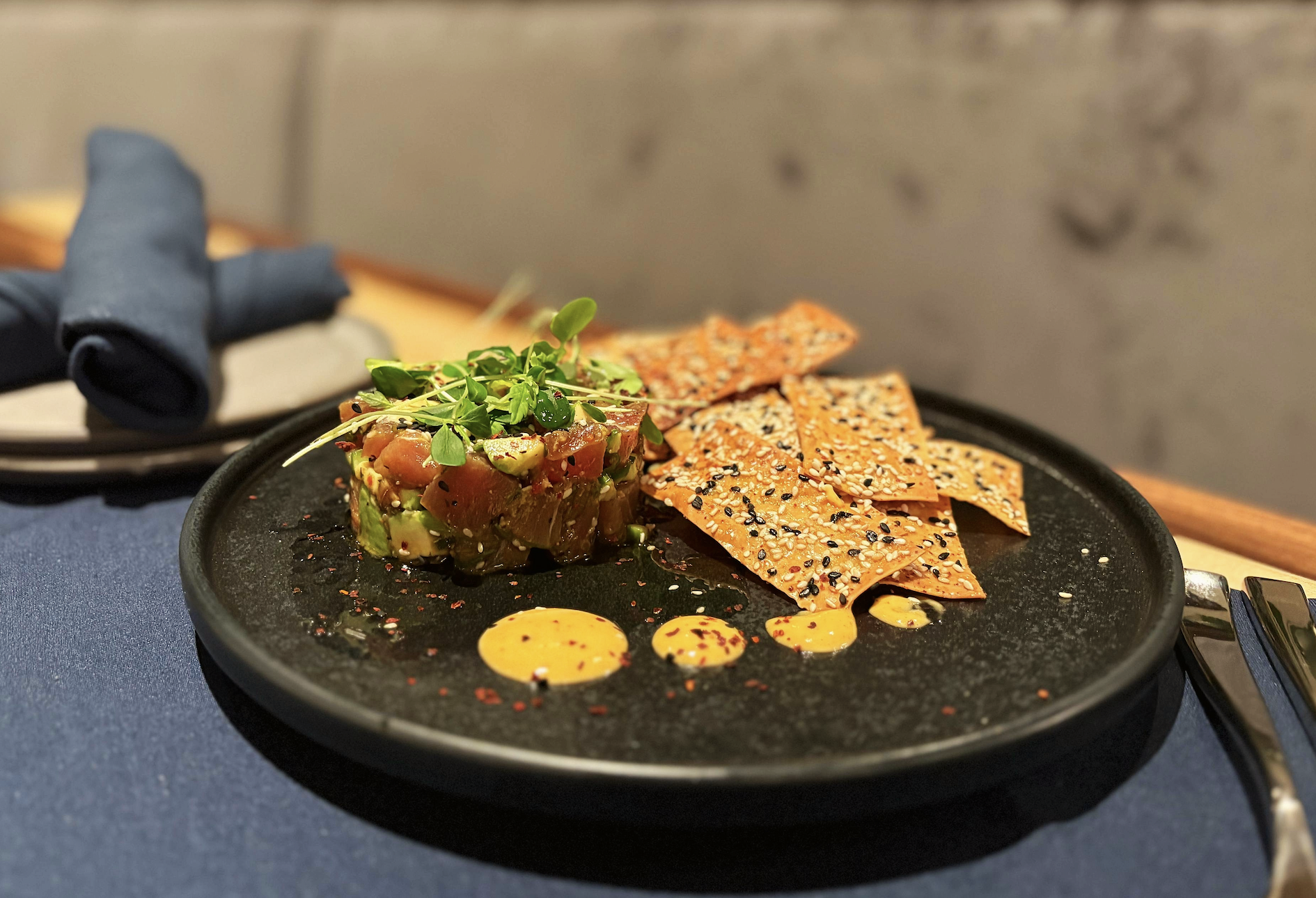 a pan of food on a table