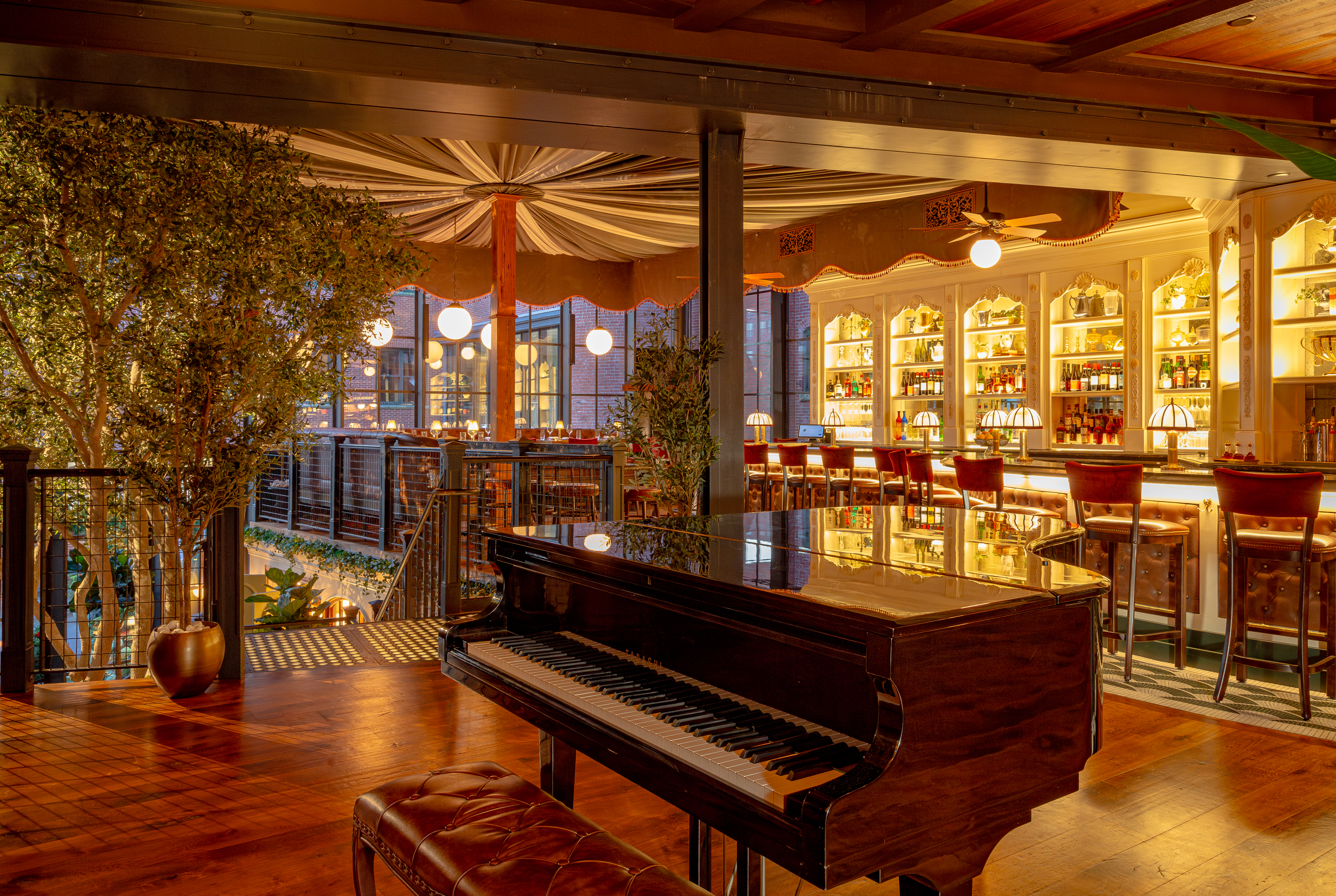 a building with a clock at the top of a wooden table