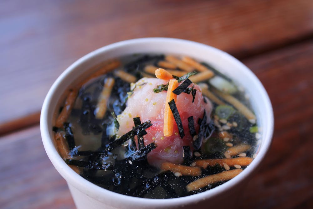 a bowl of food on a plate