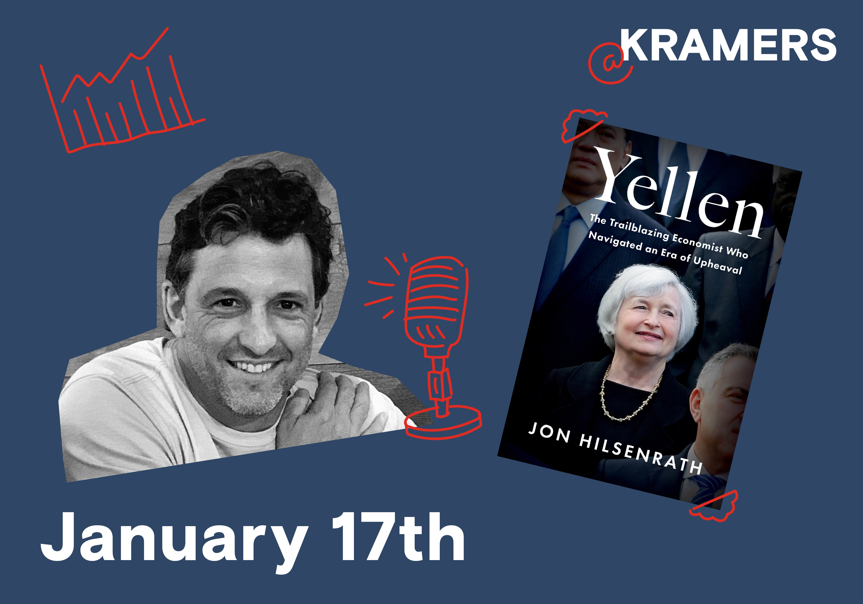 In Conversation With Jon Hilsenrath: Yellen | Kramers | Bookstore, Bar ...