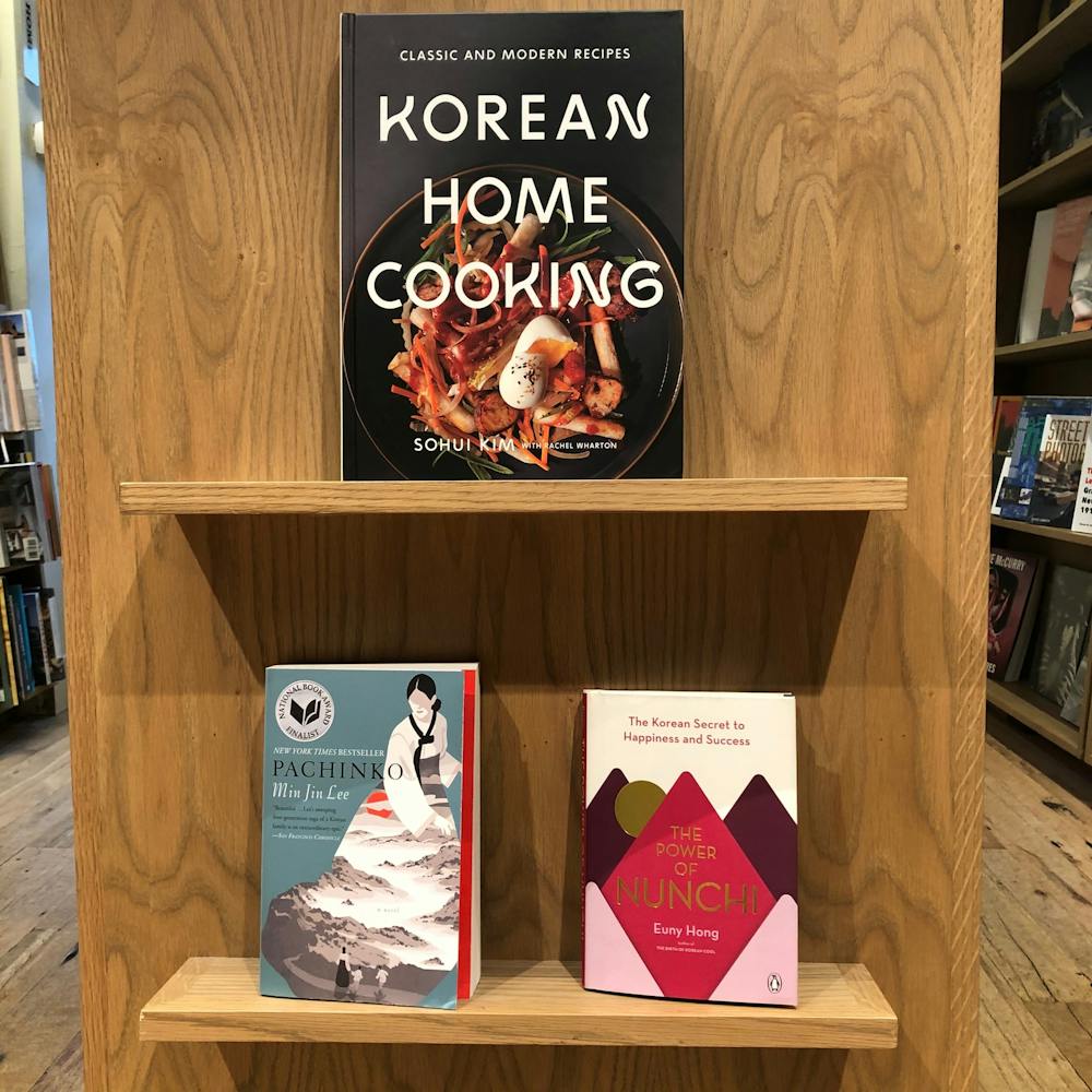 a store shelf filled with books